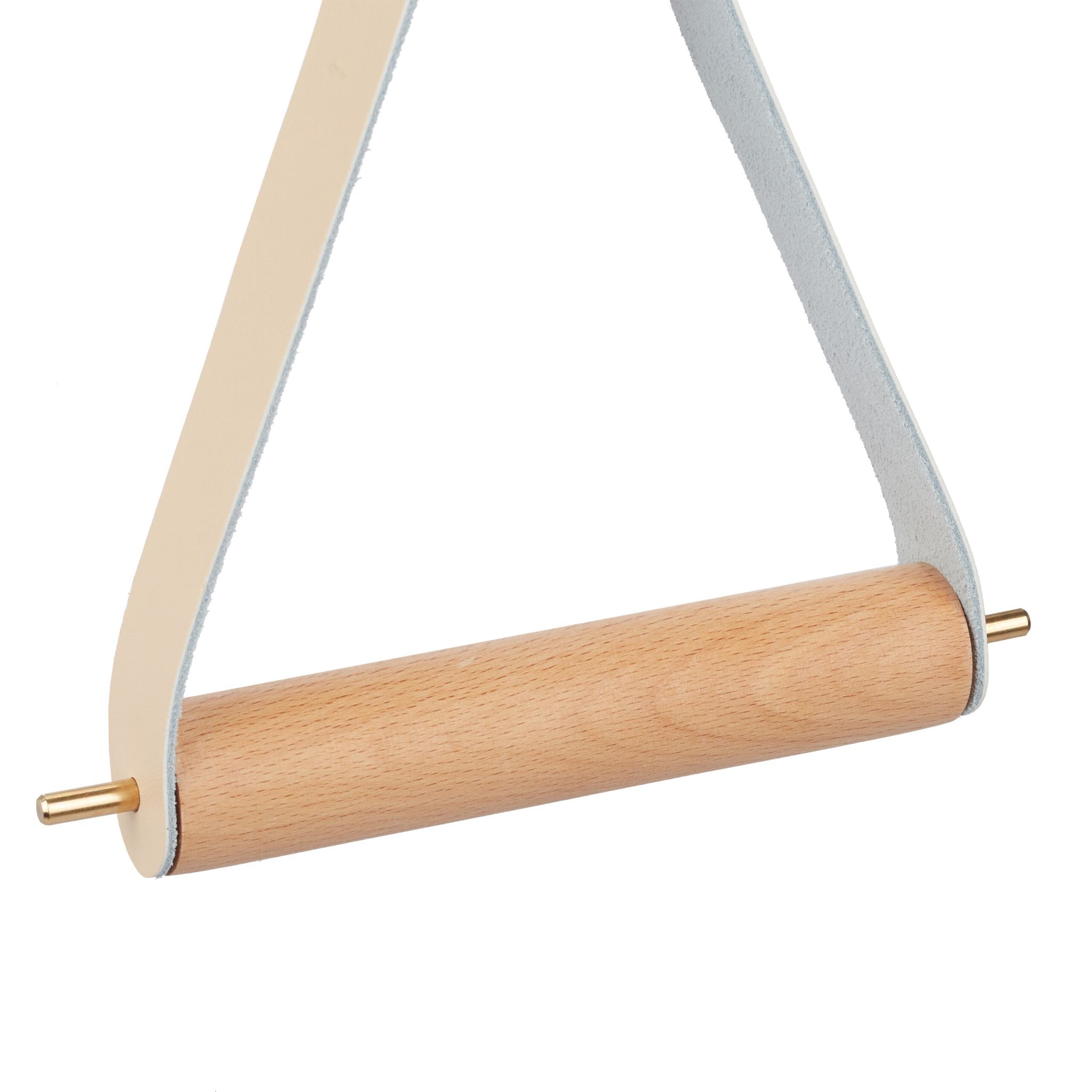 Toilettenpapierhalter Holz mit Band Beige-Hellbraun von Relaxdays