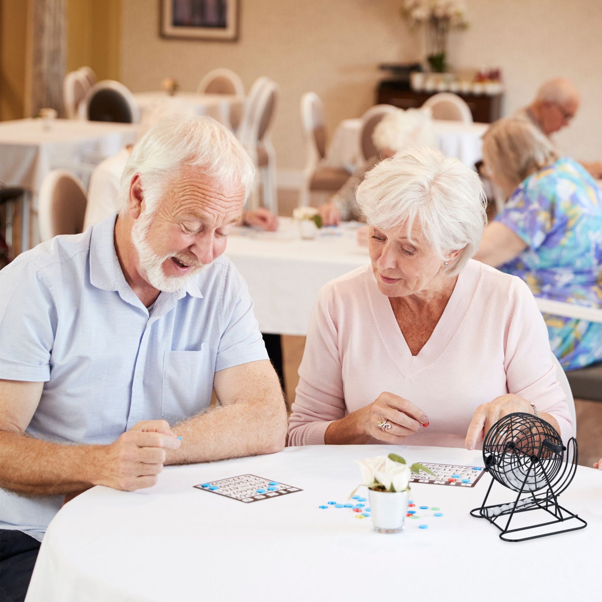 Bingo-Spiel Set für Kinder & Erwachsene Weiss-Schwarz von Relaxdays