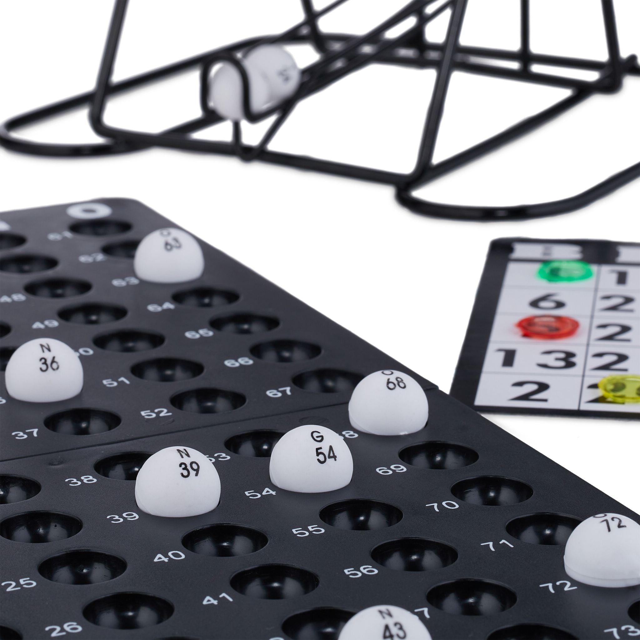 Bingo-Spiel Set für Kinder & Erwachsene Weiss-Schwarz von Relaxdays