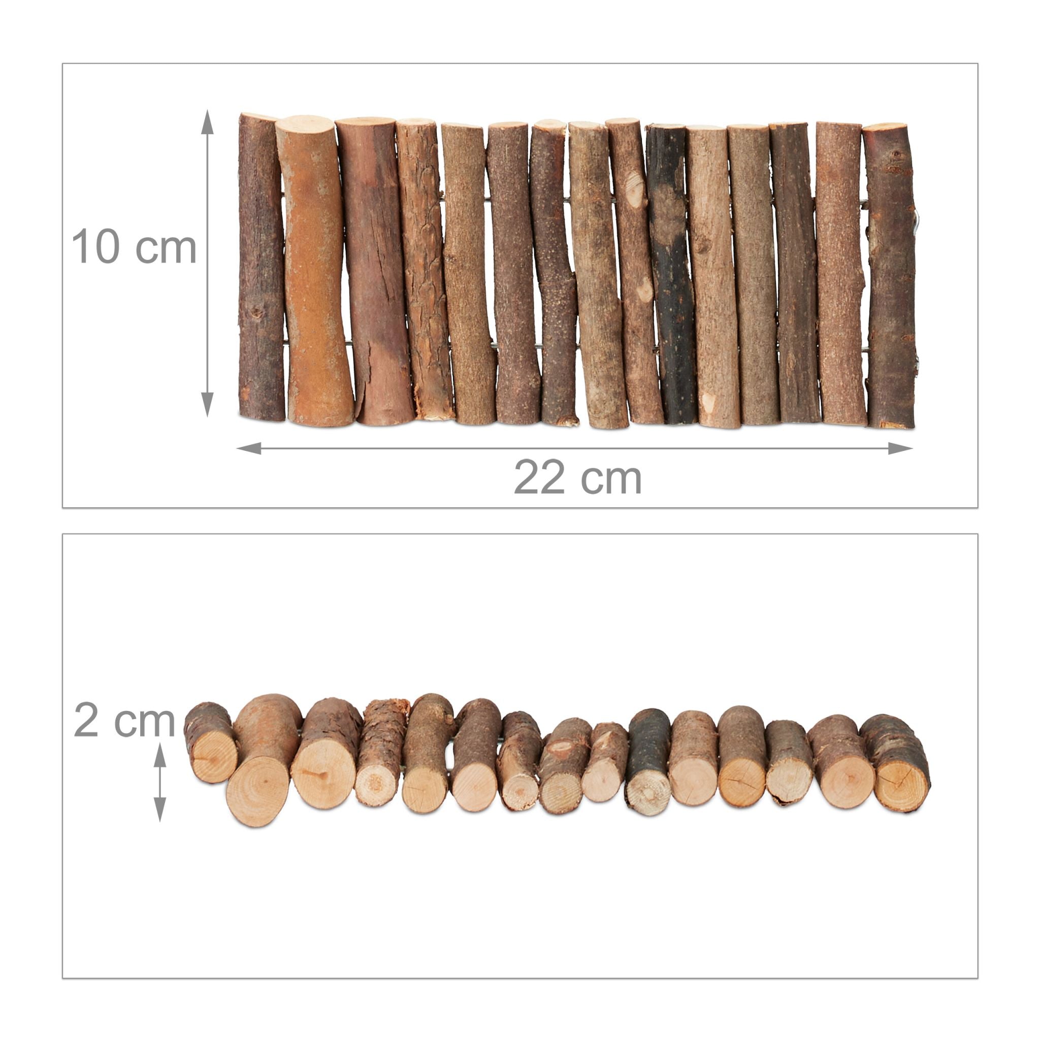 Nagerbrücke Holz 2er-Set Braun von Relaxdays