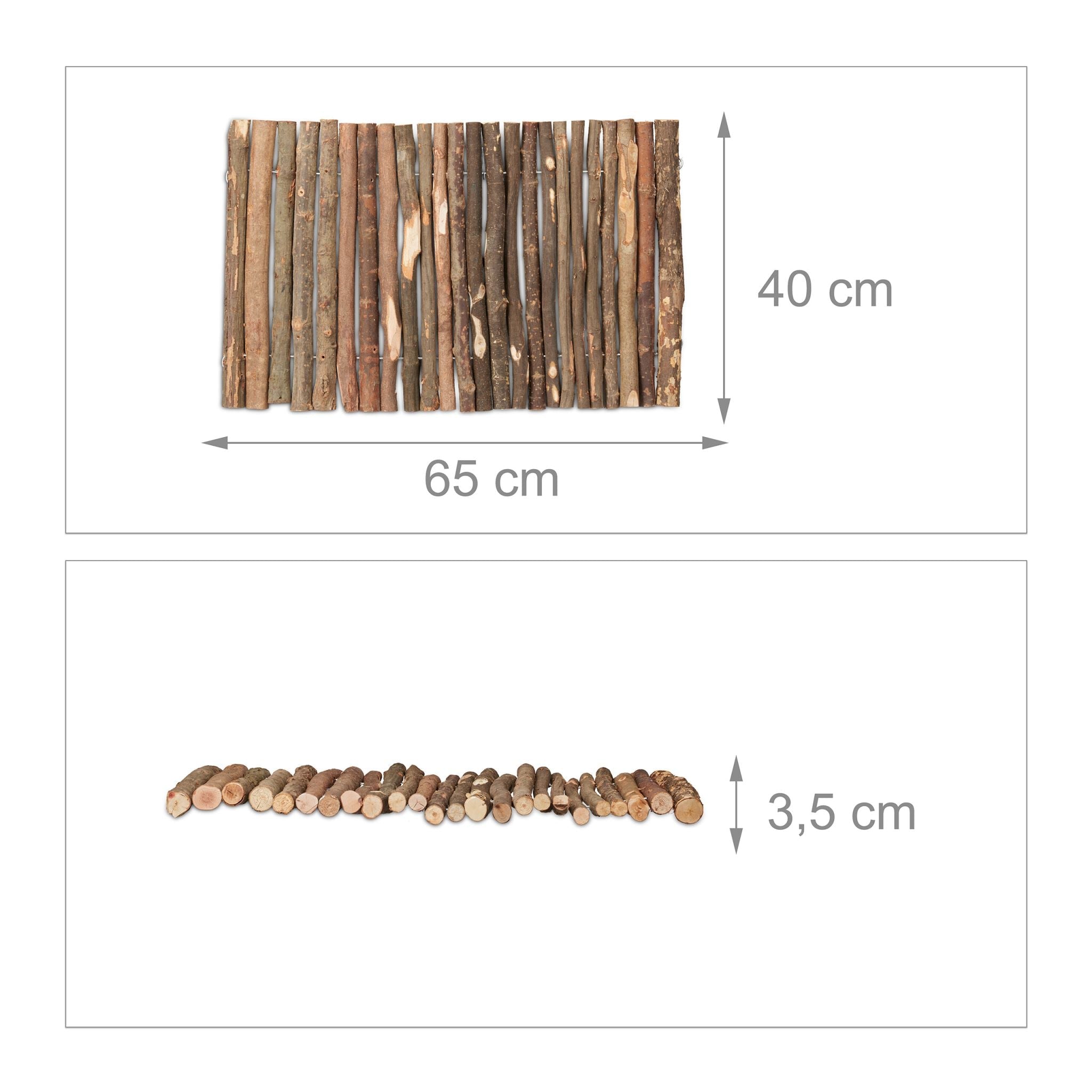 Nagerbrücke Holz 40 x 65cm Braun von Relaxdays