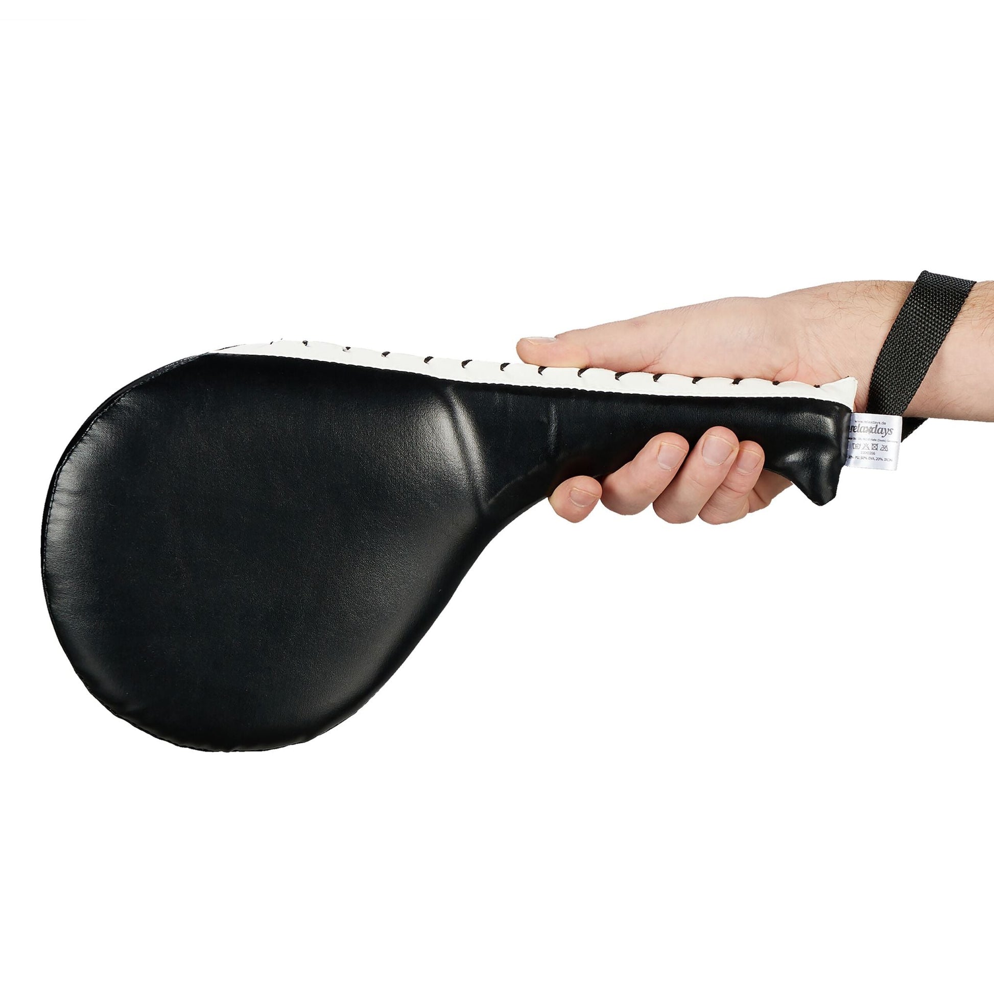Taekwondo Handpratzen 2er-Set Weiss-Schwarz von Relaxdays