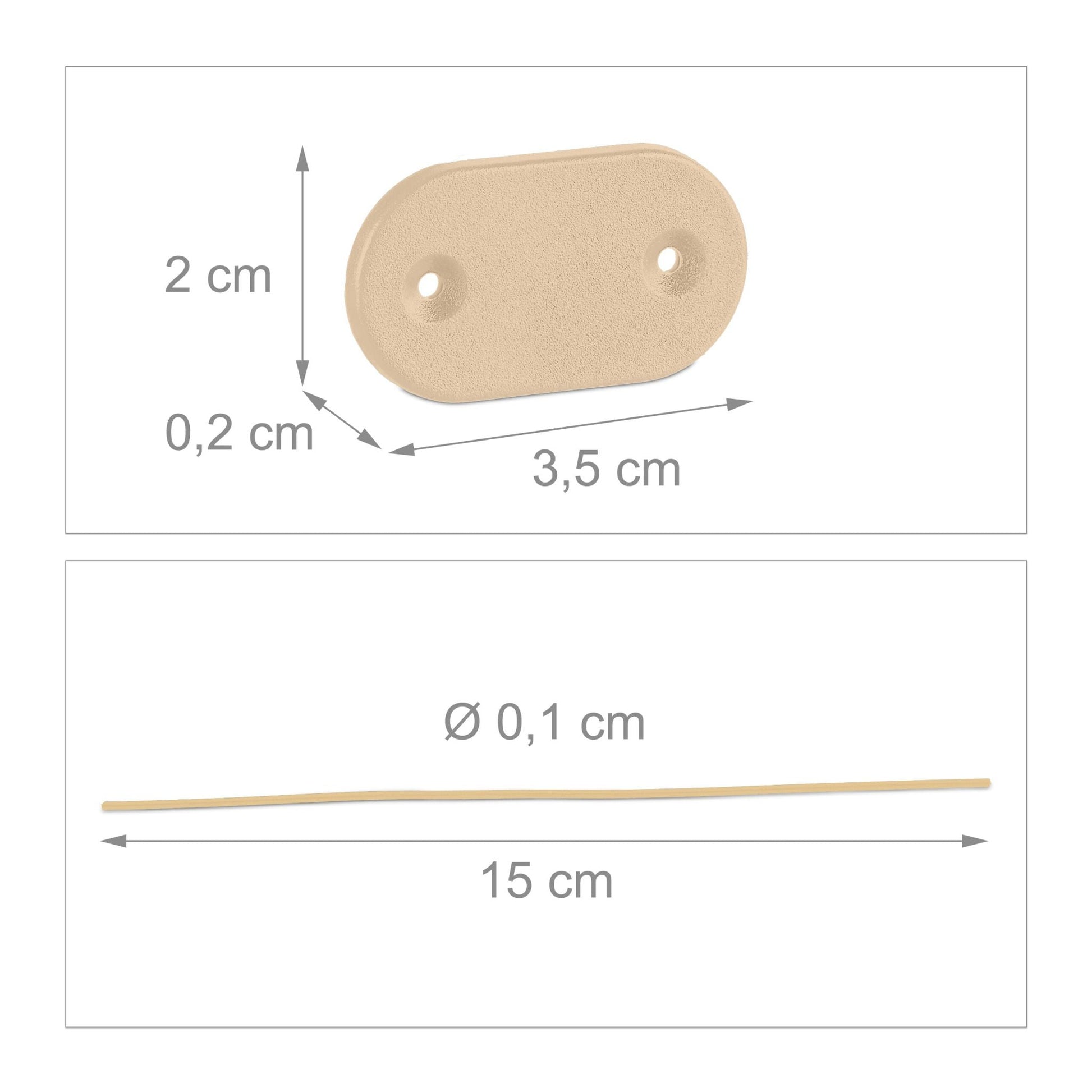 Sichtschutz Befestigung 52er-Set Beige von Relaxdays