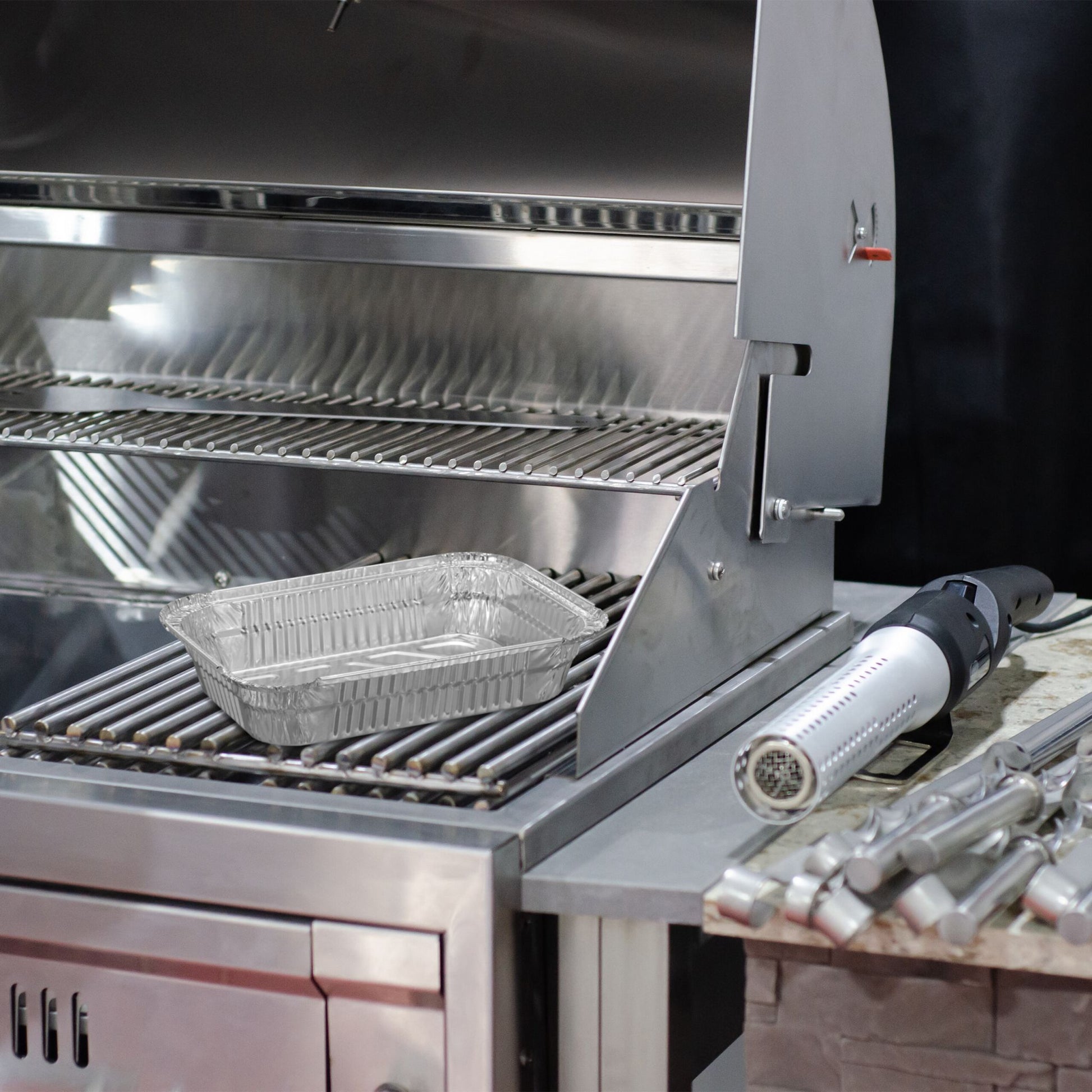 Aluschalen Grill 50er-Set Silber von Relaxdays
