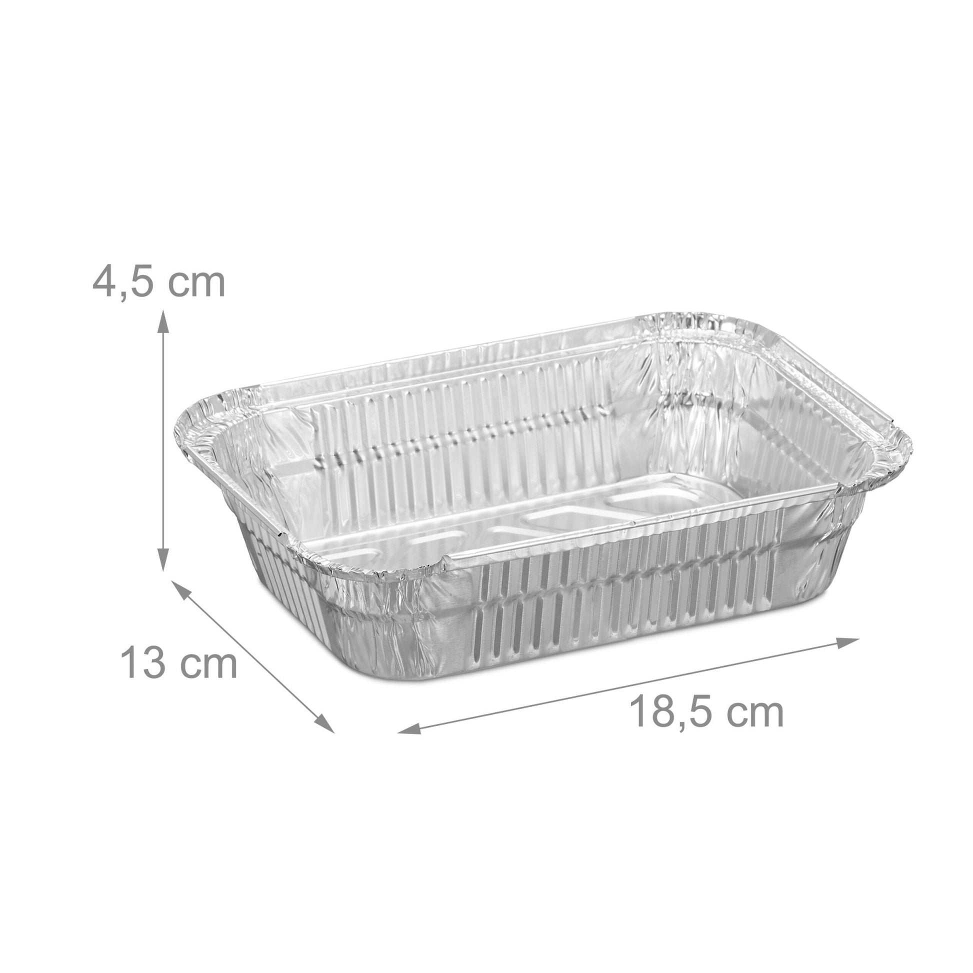 Aluschalen Grill 50er-Set Silber von Relaxdays