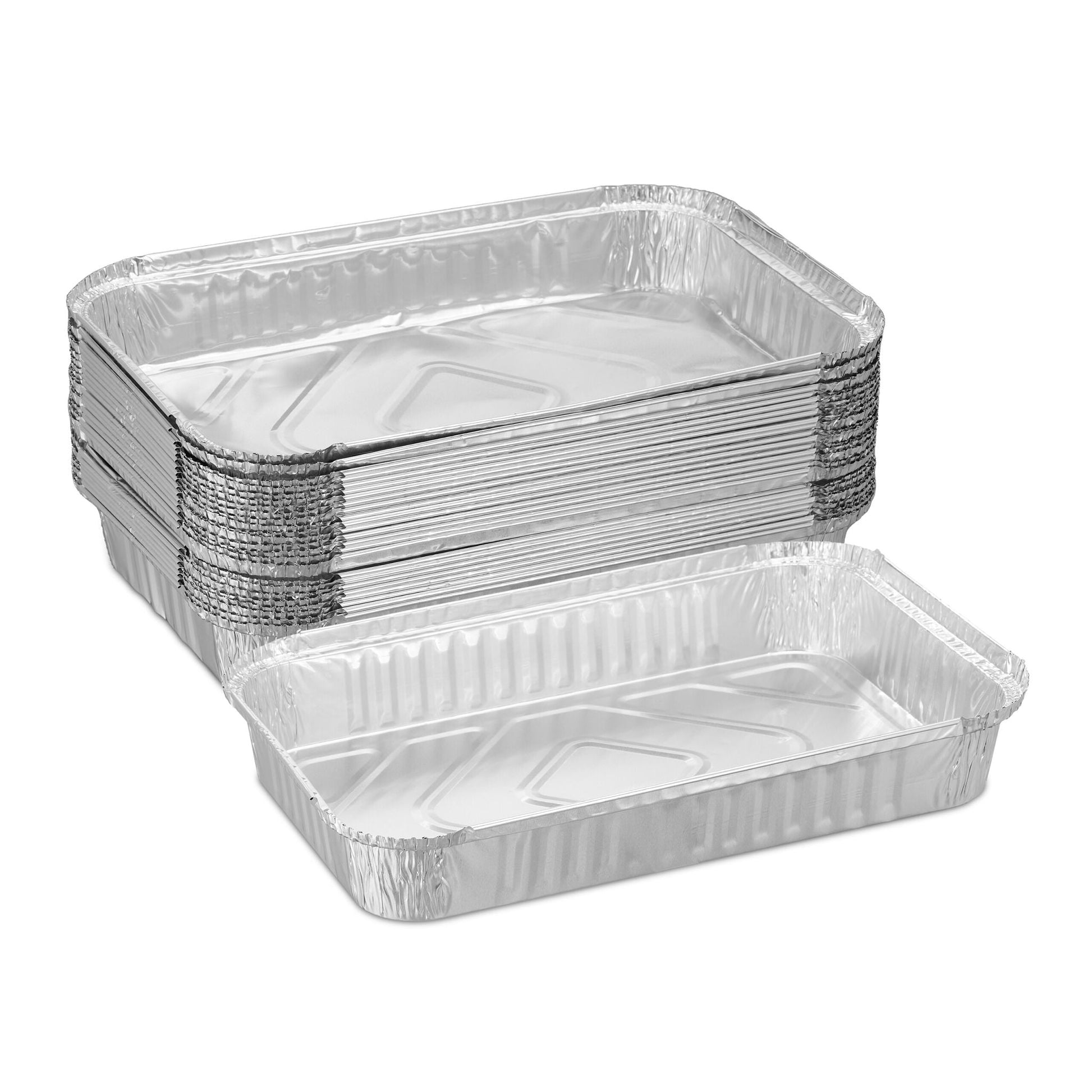 Aluschalen Grill 25er-Set Silber von Relaxdays