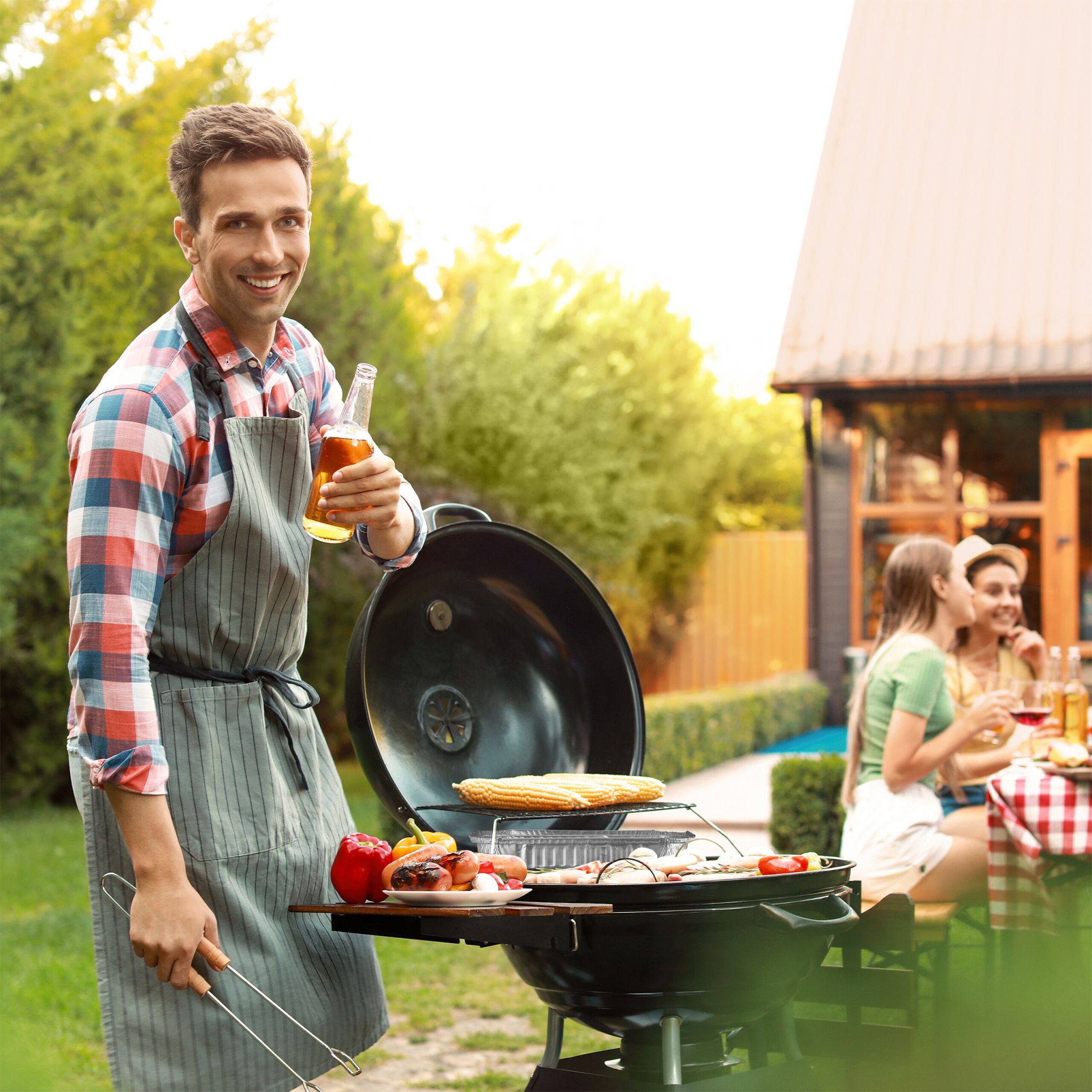 Aluschalen Grill 25er-Set Silber von Relaxdays
