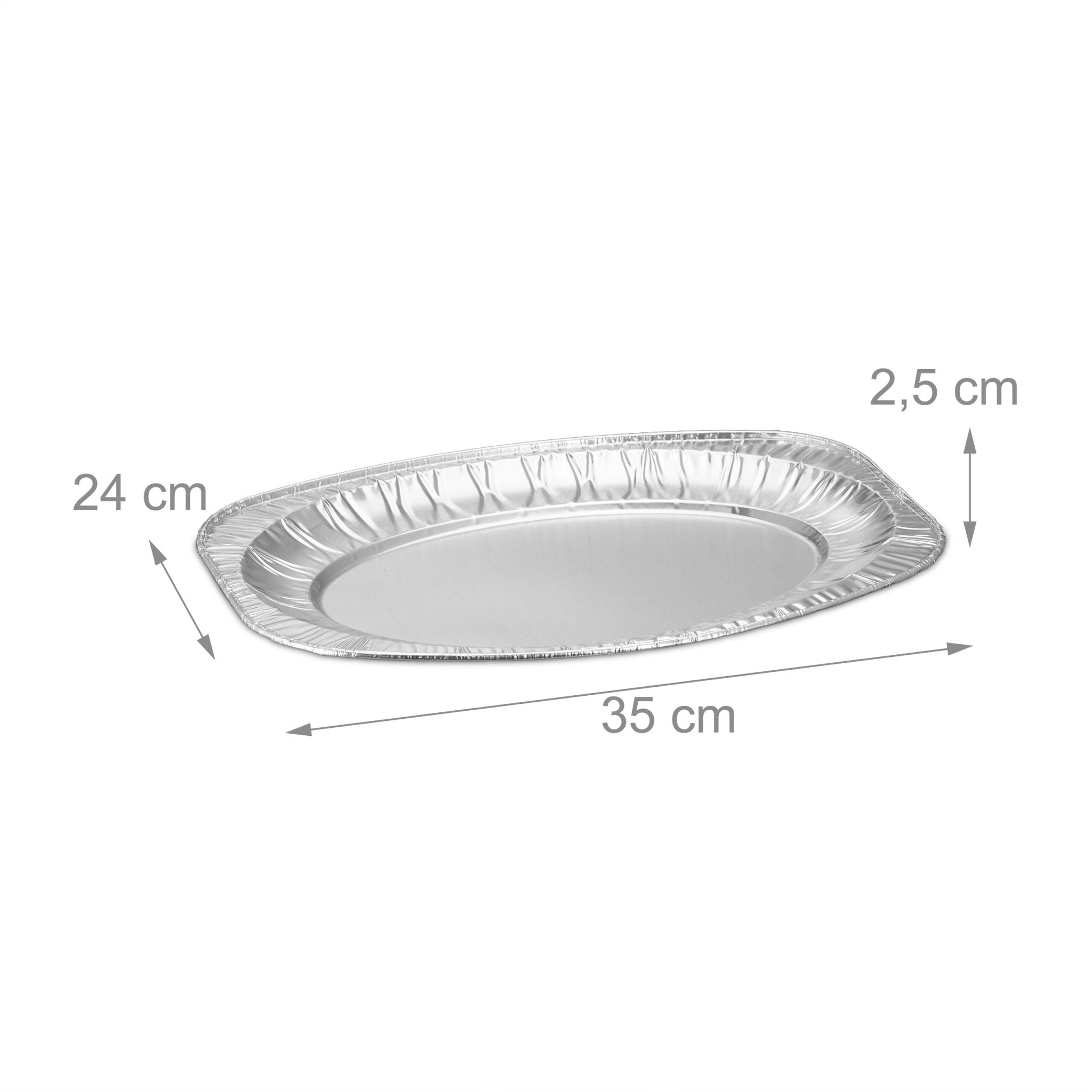Servierplatten Alu 25er-Set Silber von Relaxdays