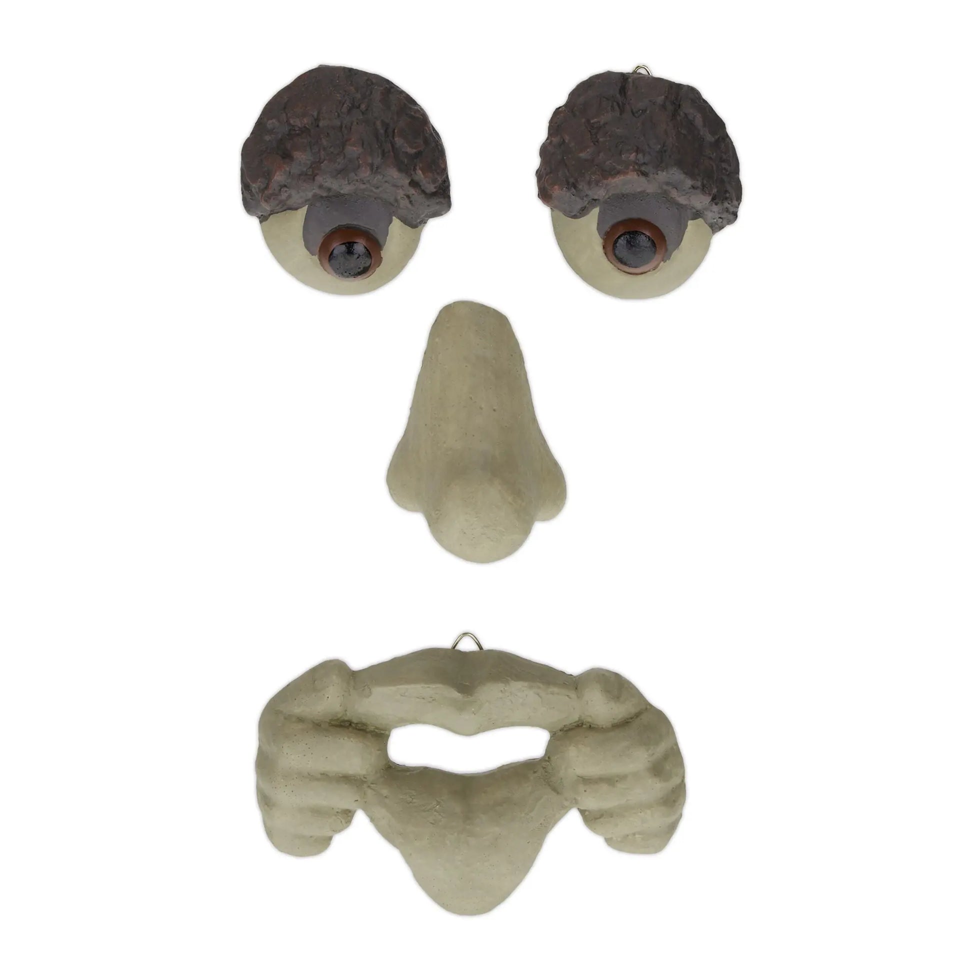 Baumgesicht mit rausgestreckter Zunge Anthrazit-Beige-Braun von Relaxdays