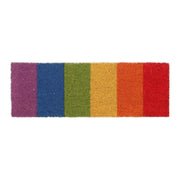 Kokos Fussmatte Regenbogen Gelb-Grün-Rot von Relaxdays