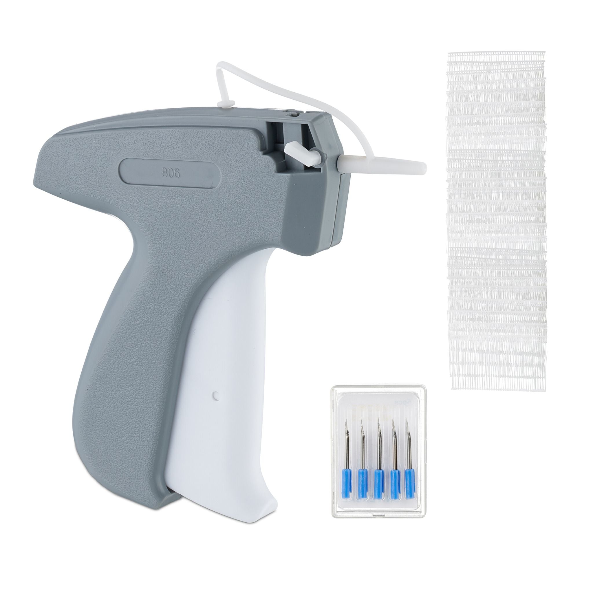 Etikettierpistole Kleidung Weiss-Grau von Relaxdays
