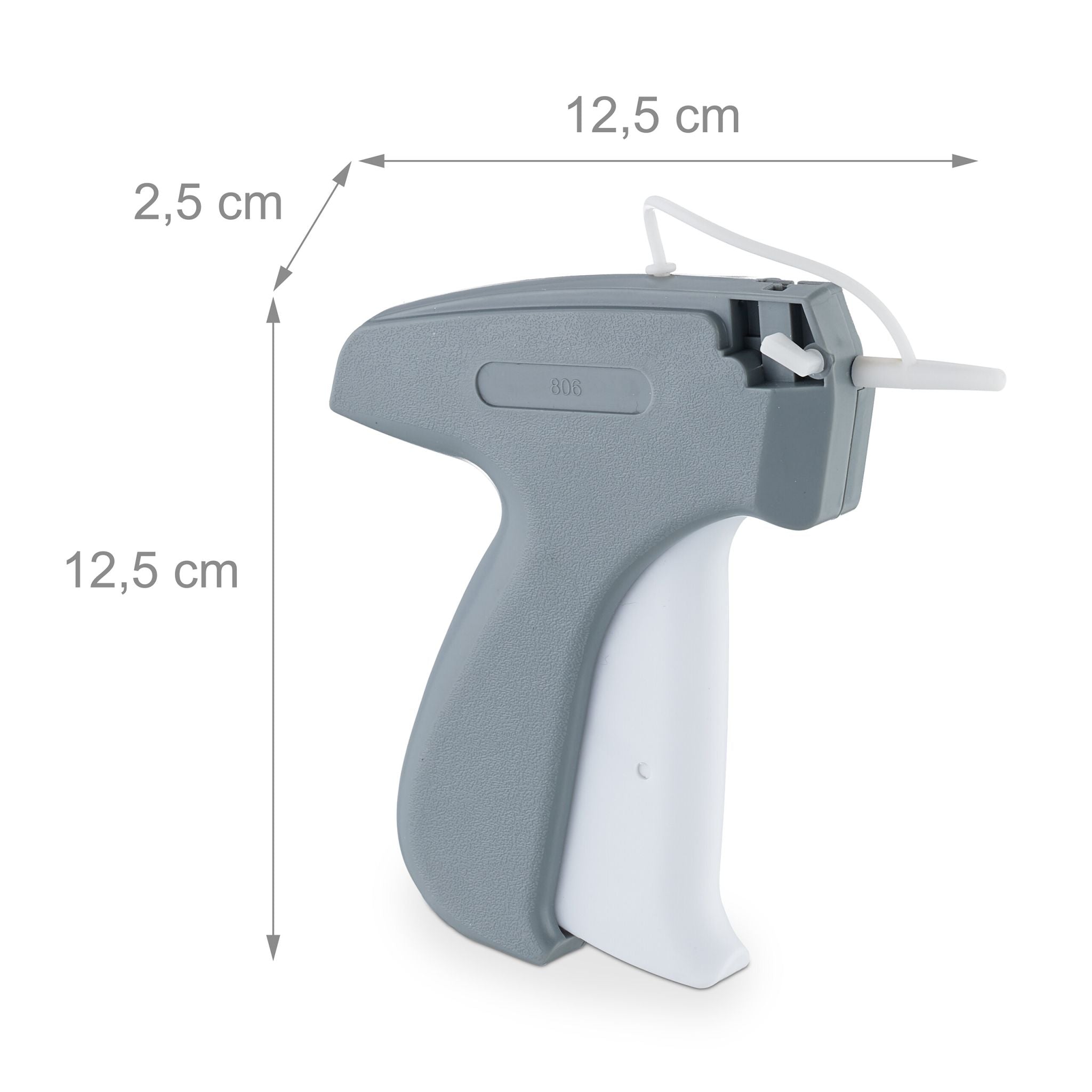 Etikettierpistole Kleidung Weiss-Grau von Relaxdays