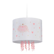 Hängelampe Kinderzimmer Ballerina Weiss-Gelb-Rosa von Relaxdays