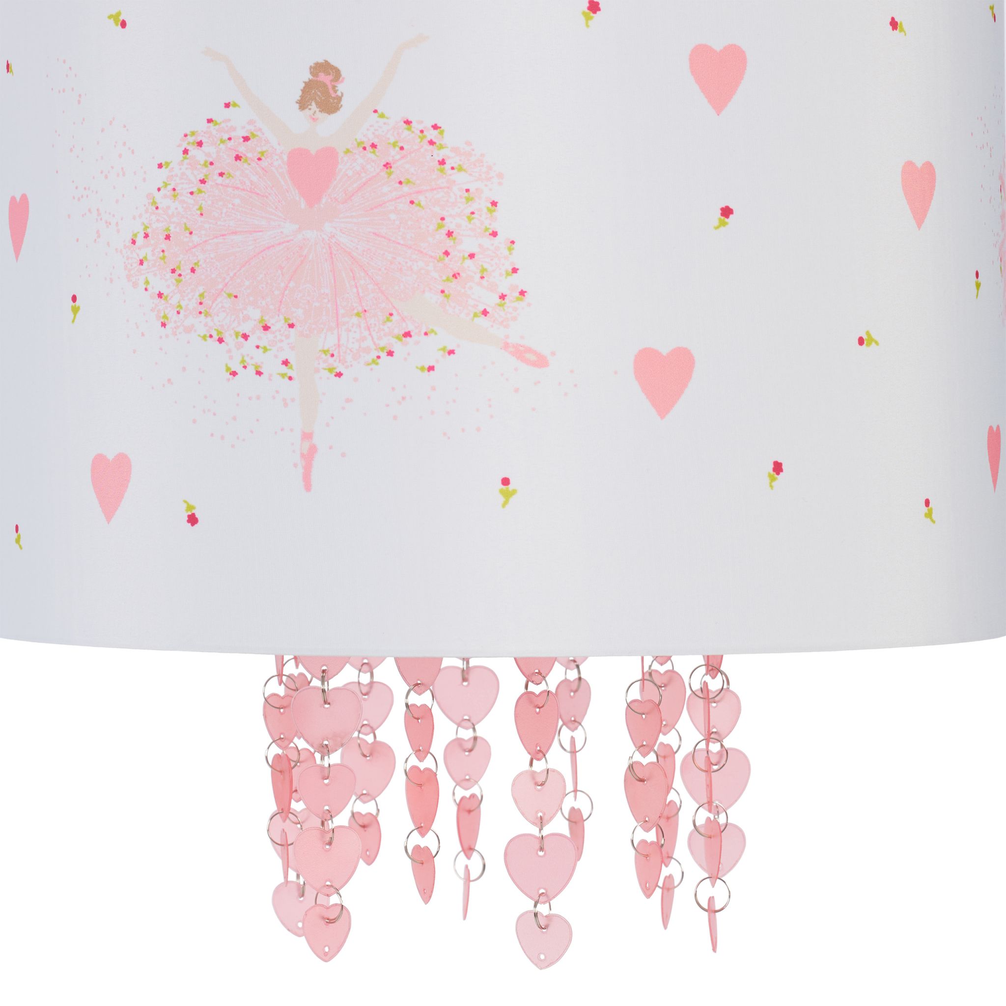Hängelampe Kinderzimmer Ballerina Weiss-Gelb-Rosa von Relaxdays