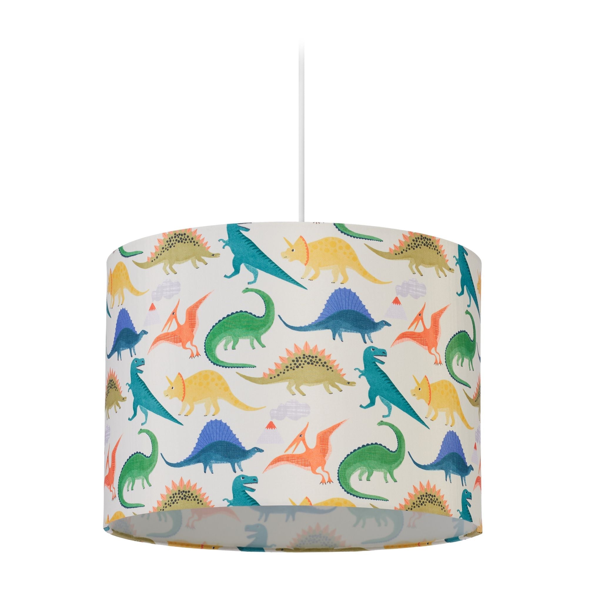 Dino Hängelampe Kinderzimmer Creme-Gelb-Grün von Relaxdays