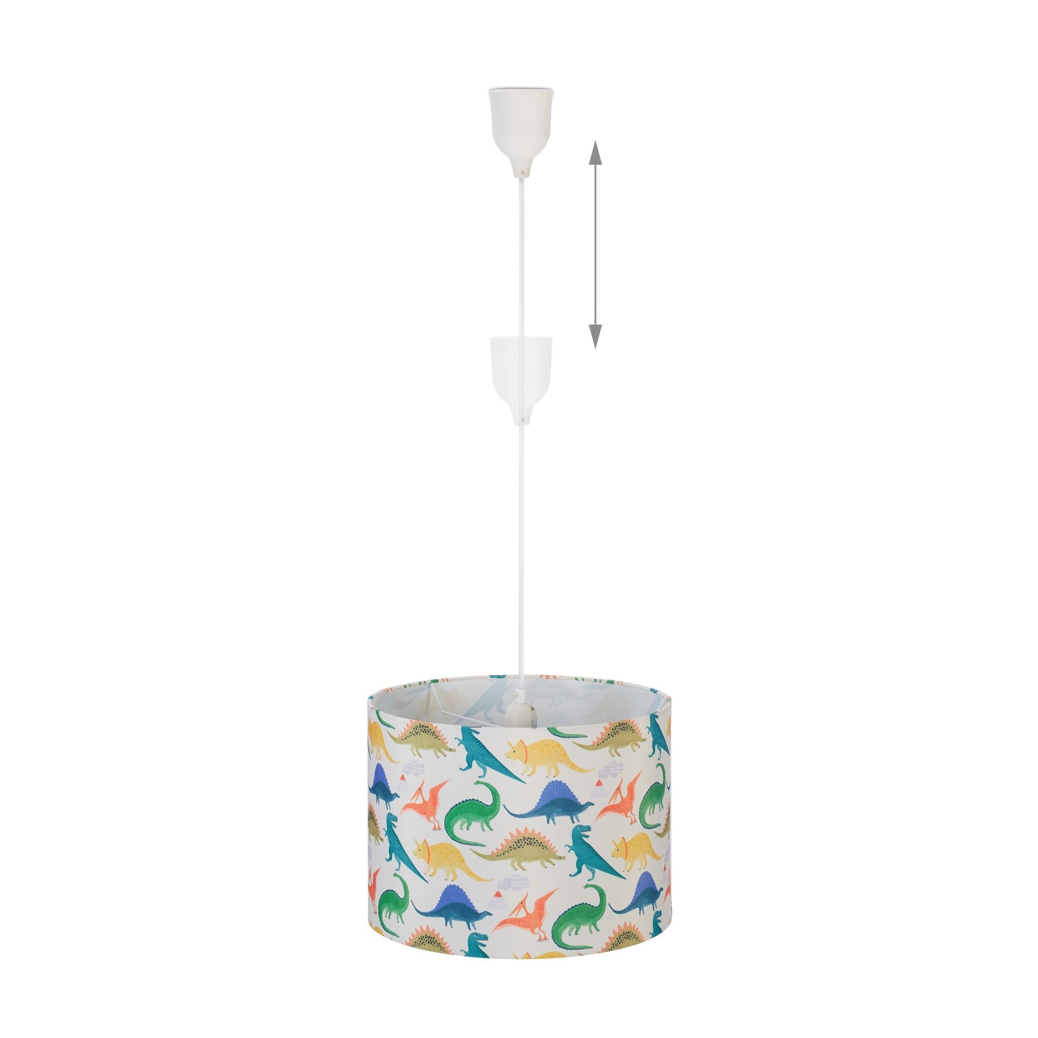 Dino Hängelampe Kinderzimmer Creme-Gelb-Grün von Relaxdays