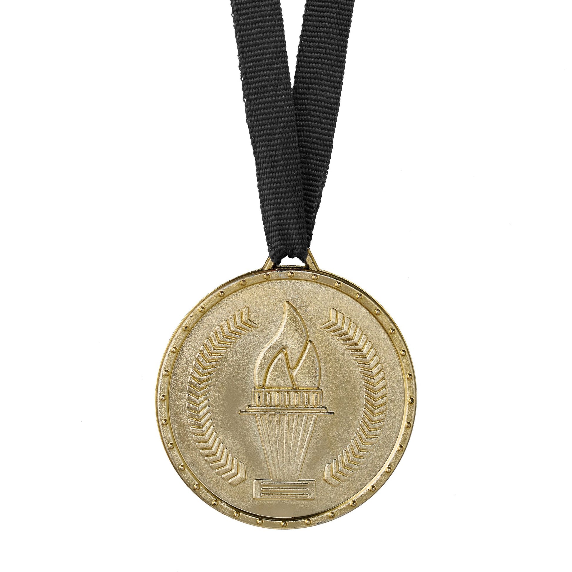 Goldmedaillen für Kinder 12er-Set Gold-Schwarz von Relaxdays