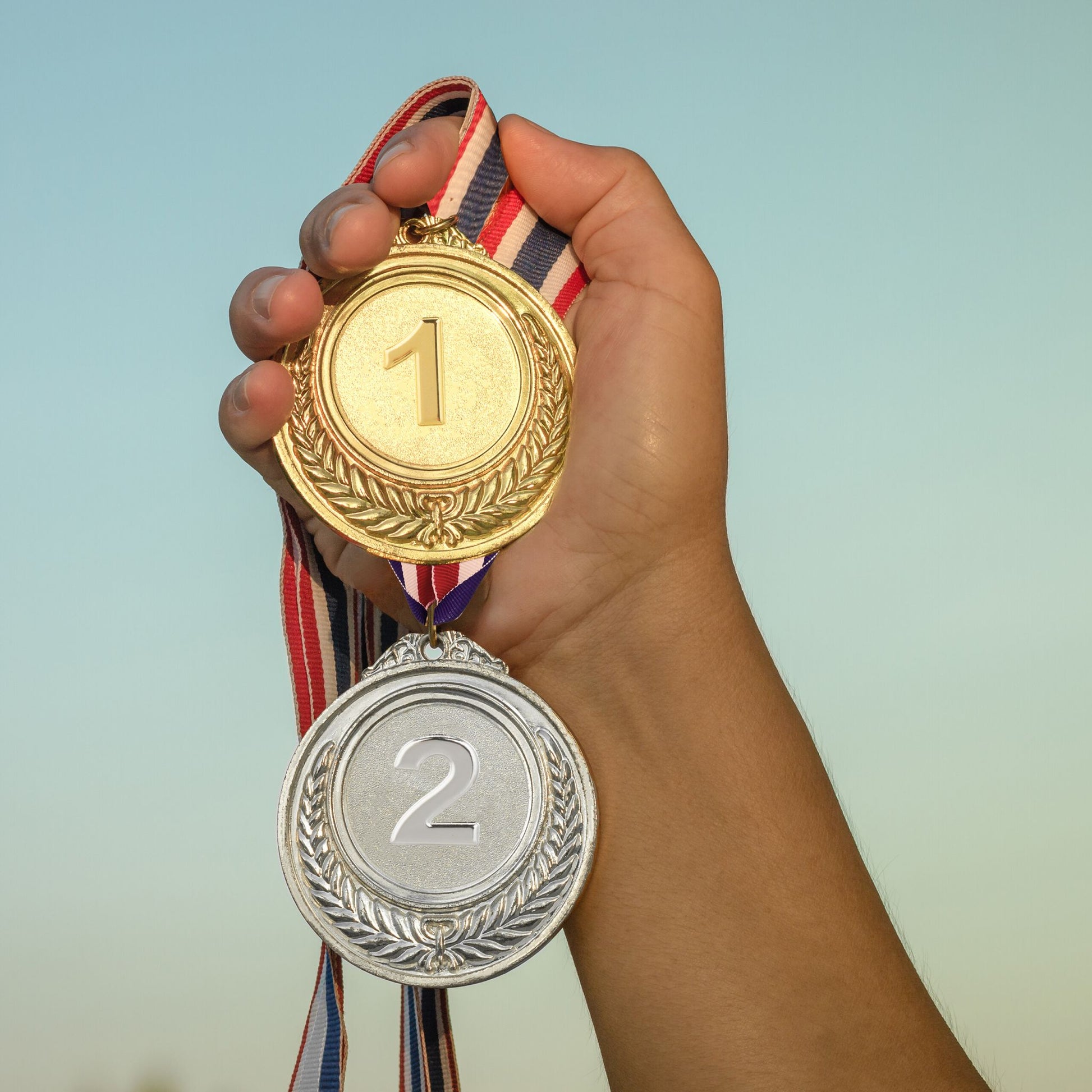 Medaillen für Kinder 3er-Set Gold-Kupfer-Silber von Relaxdays