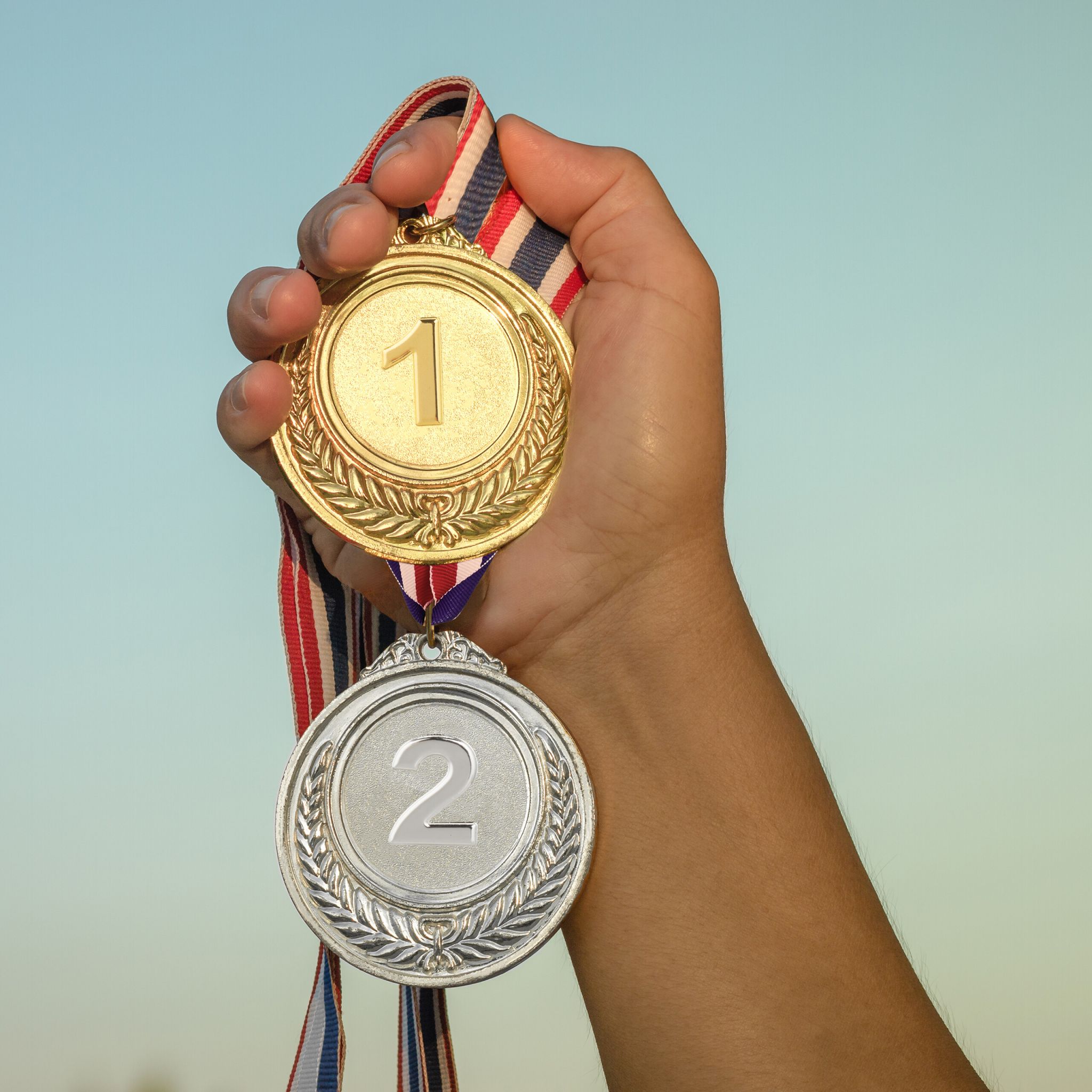Medaillen für Kinder 12er-Set Gold-Kupfer-Silber von Relaxdays