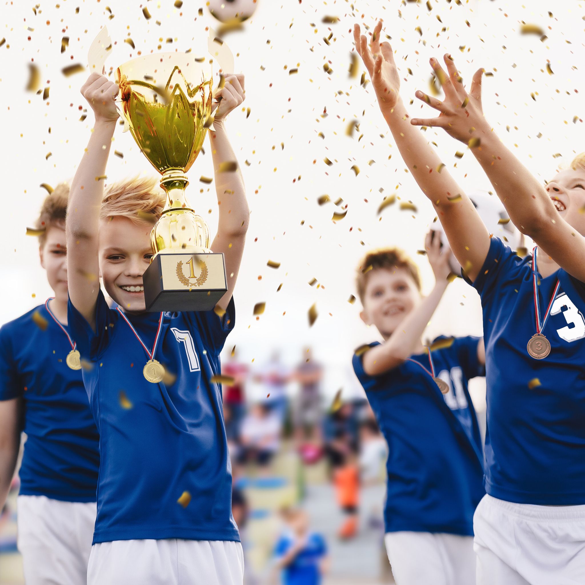Medaillen für Kinder 12er-Set Gold-Kupfer-Silber von Relaxdays