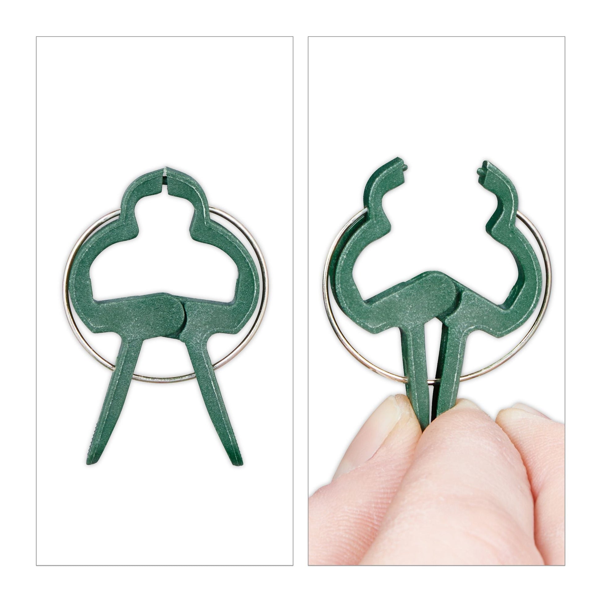 Kleine Pflanzenclips 120er-Set Dunkelgrün von Relaxdays