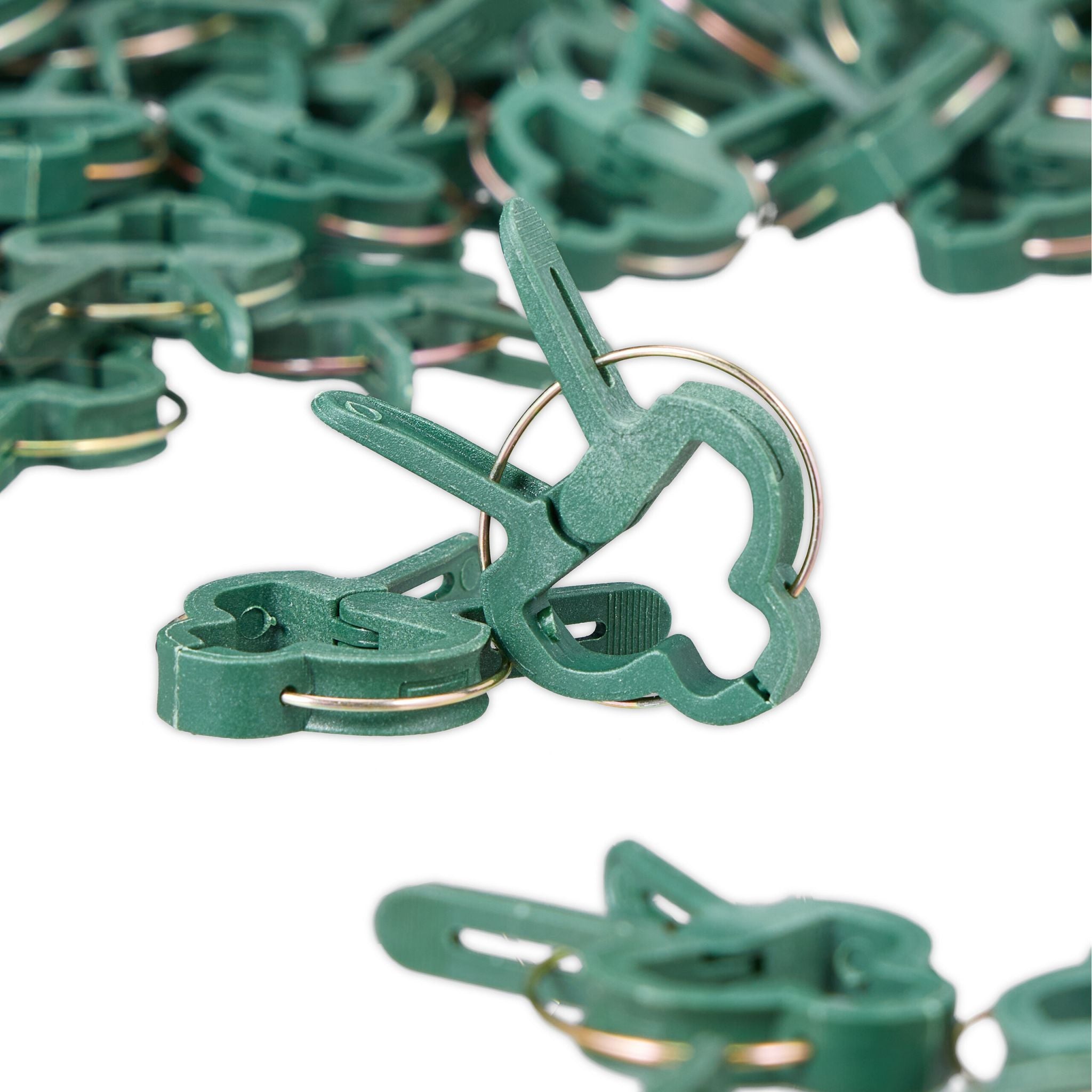 Kleine Pflanzenclips 120er-Set Dunkelgrün von Relaxdays