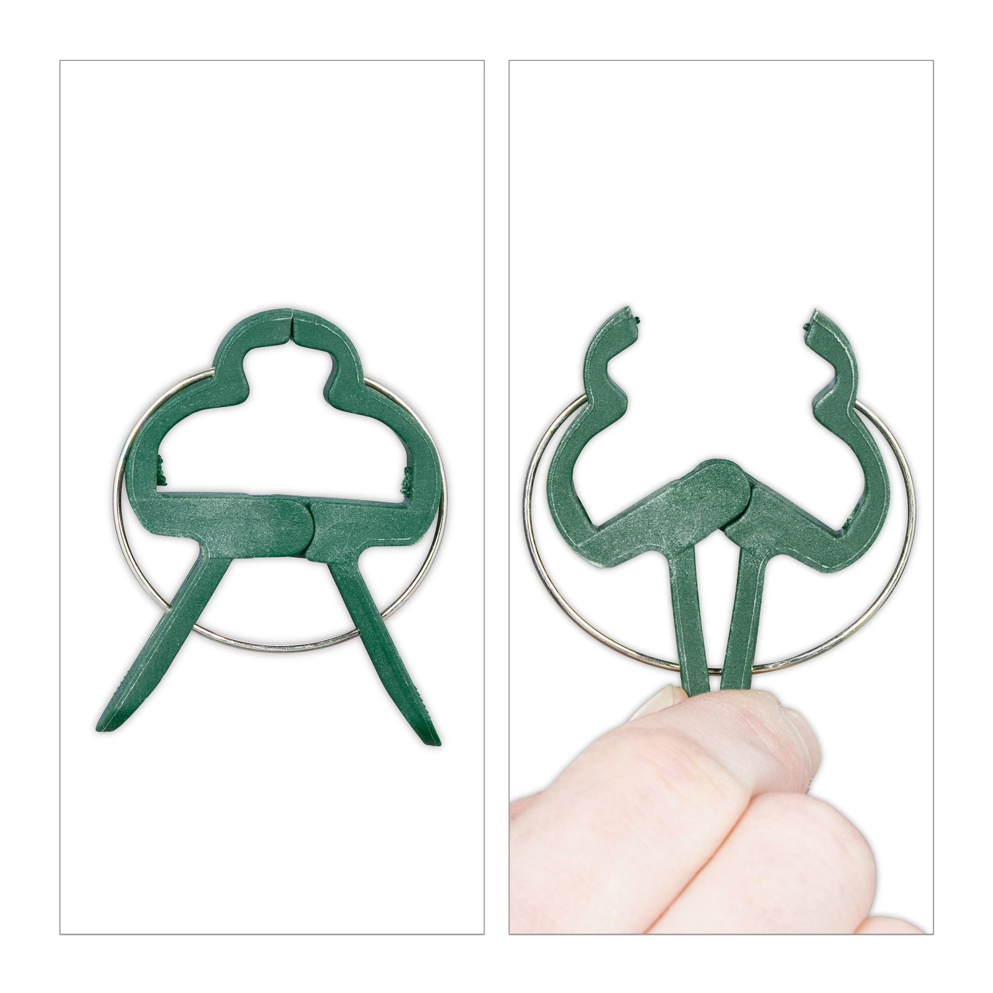 Grosse Pflanzenclips 120er-Set Dunkelgrün von Relaxdays
