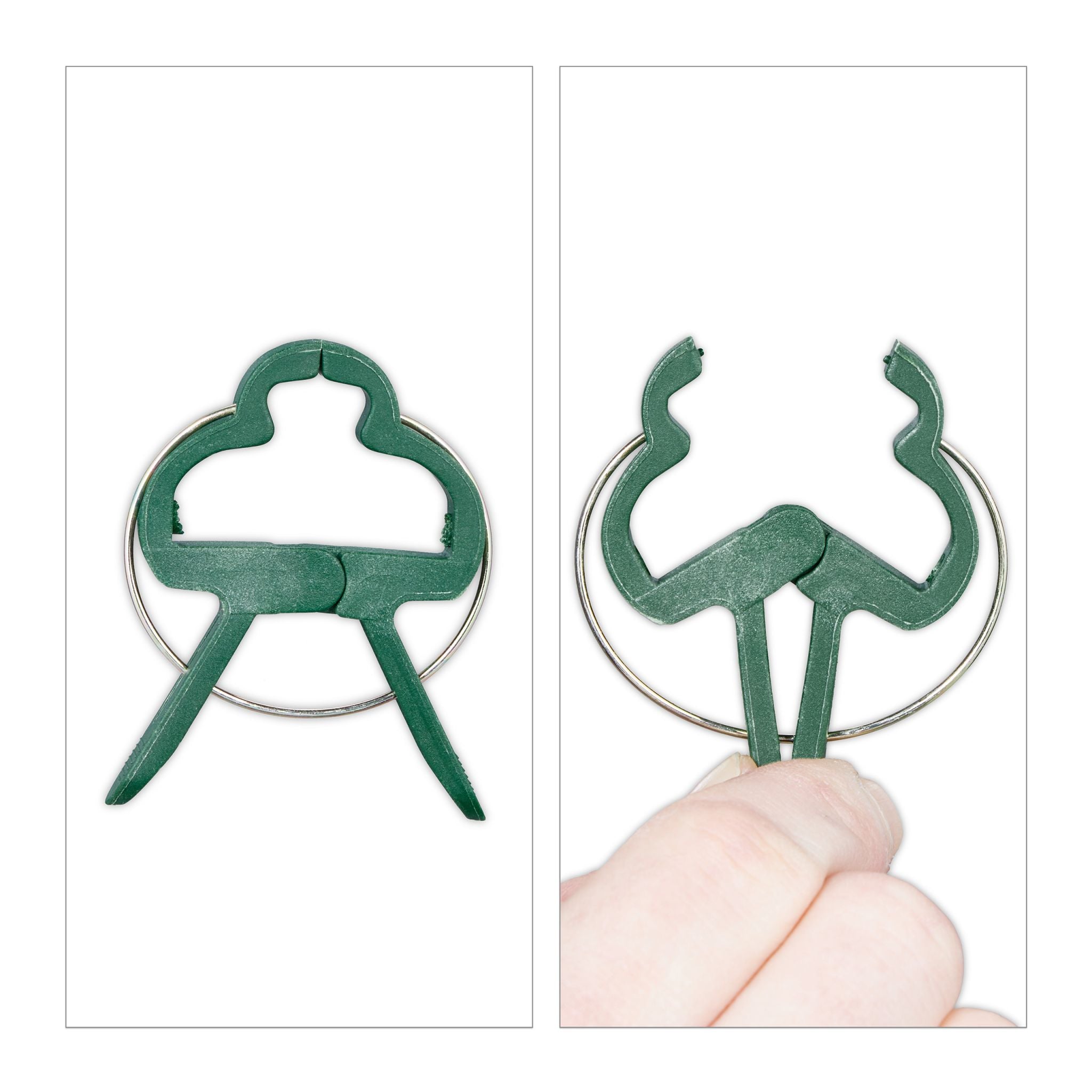 Grosse Pflanzenclips 120er-Set Dunkelgrün von Relaxdays