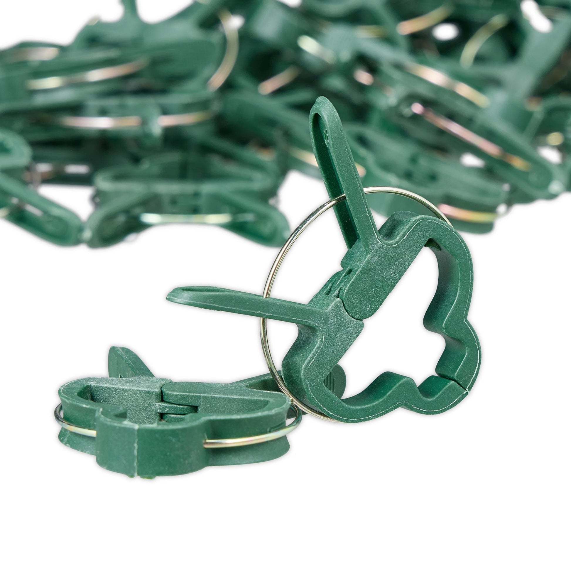 Grosse Pflanzenclips 120er-Set Dunkelgrün von Relaxdays