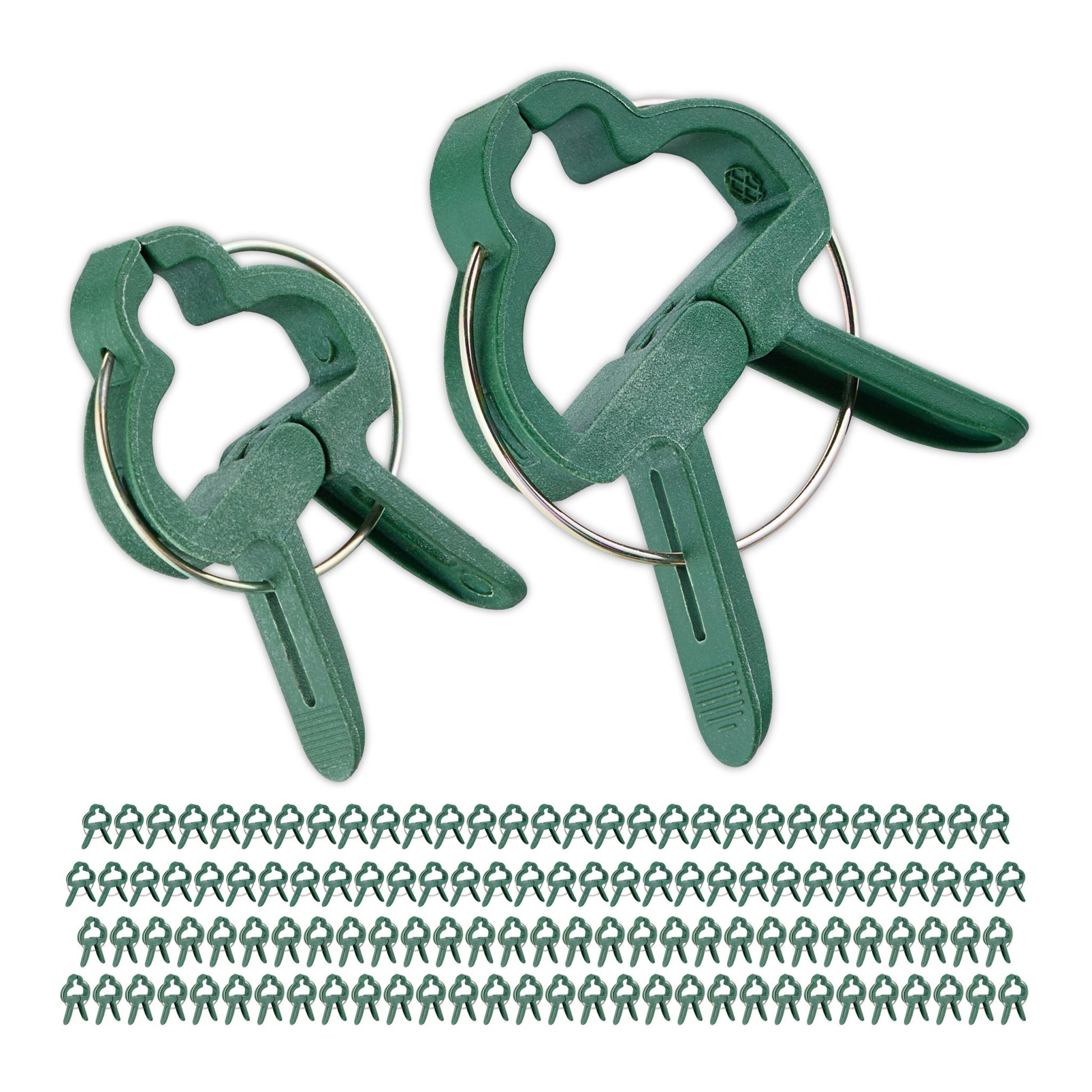 Pflanzenclips 120er-Set Dunkelgrün von Relaxdays