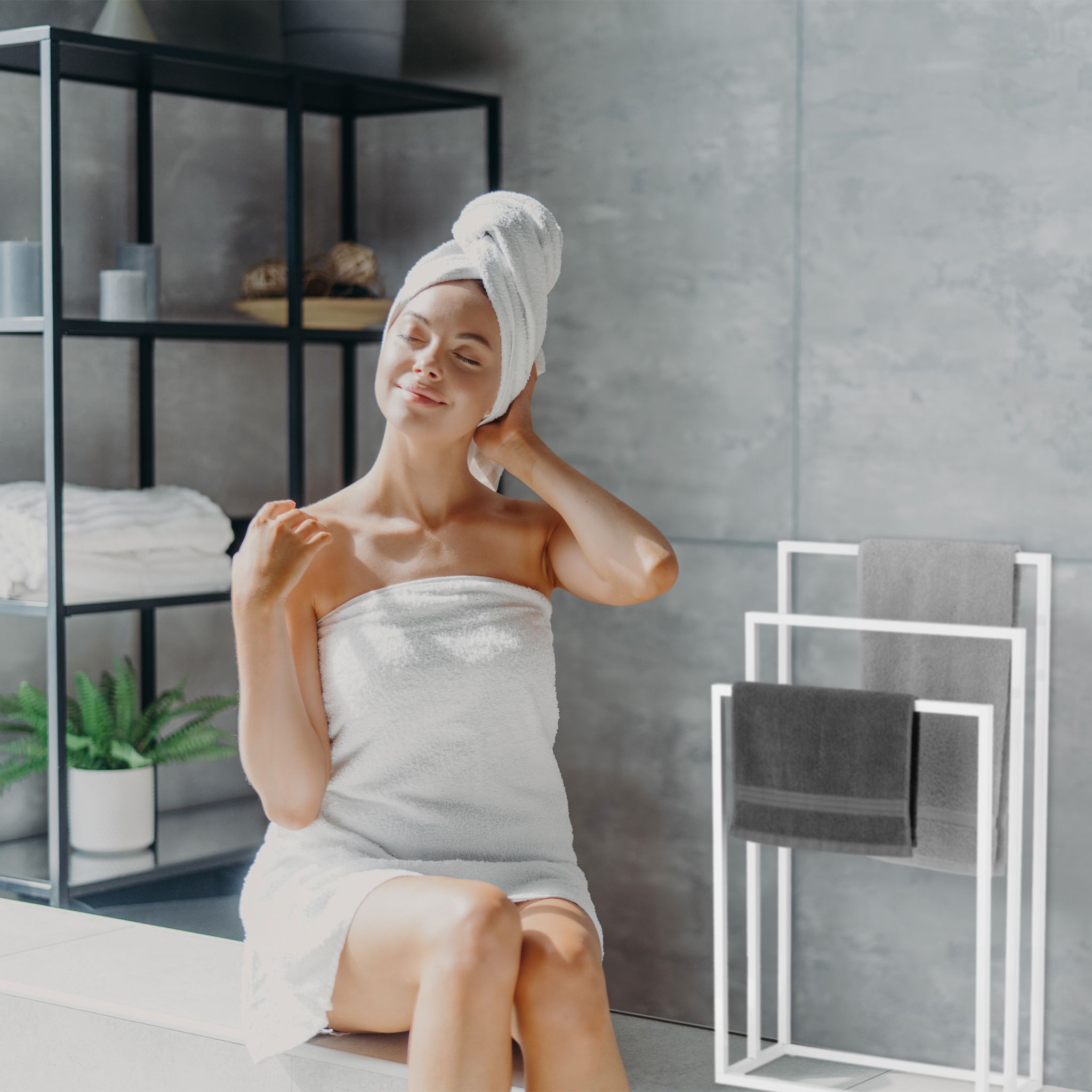 Handtuchständer 3 Stangen Weiss von Relaxdays