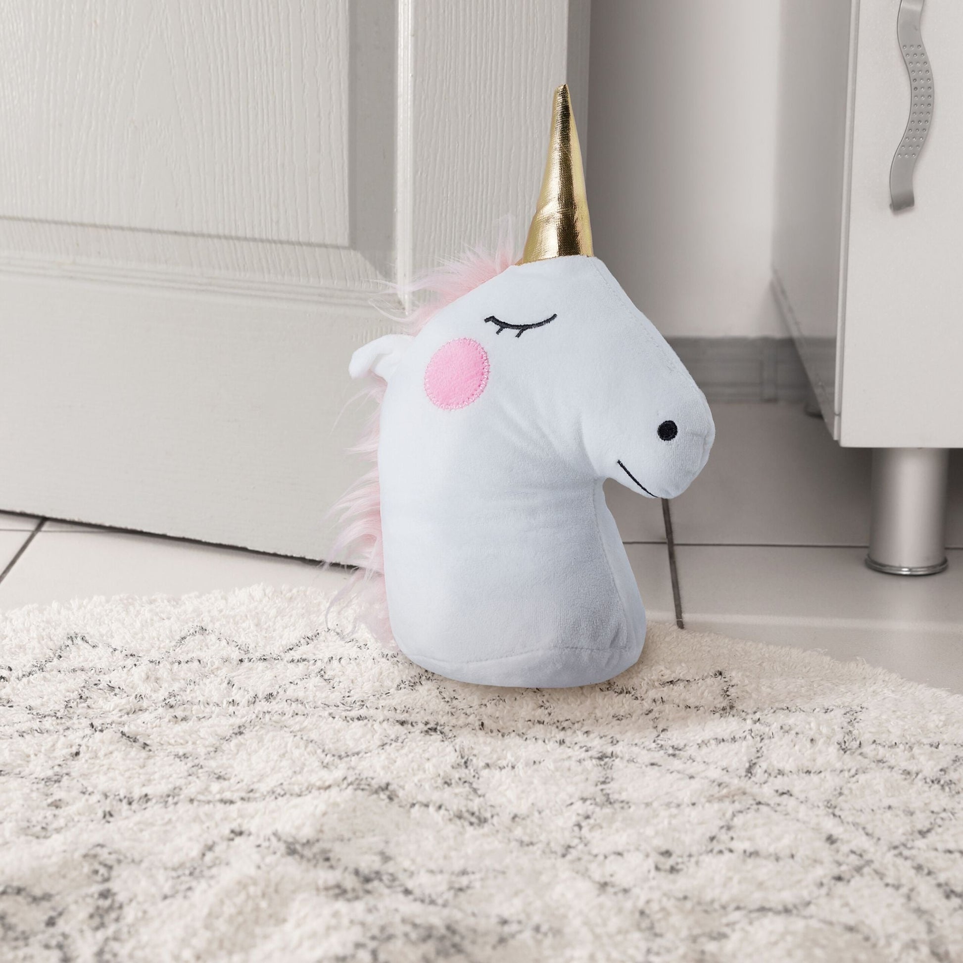 Türstopper Einhorn Weiss-Gold-Rosa von Relaxdays