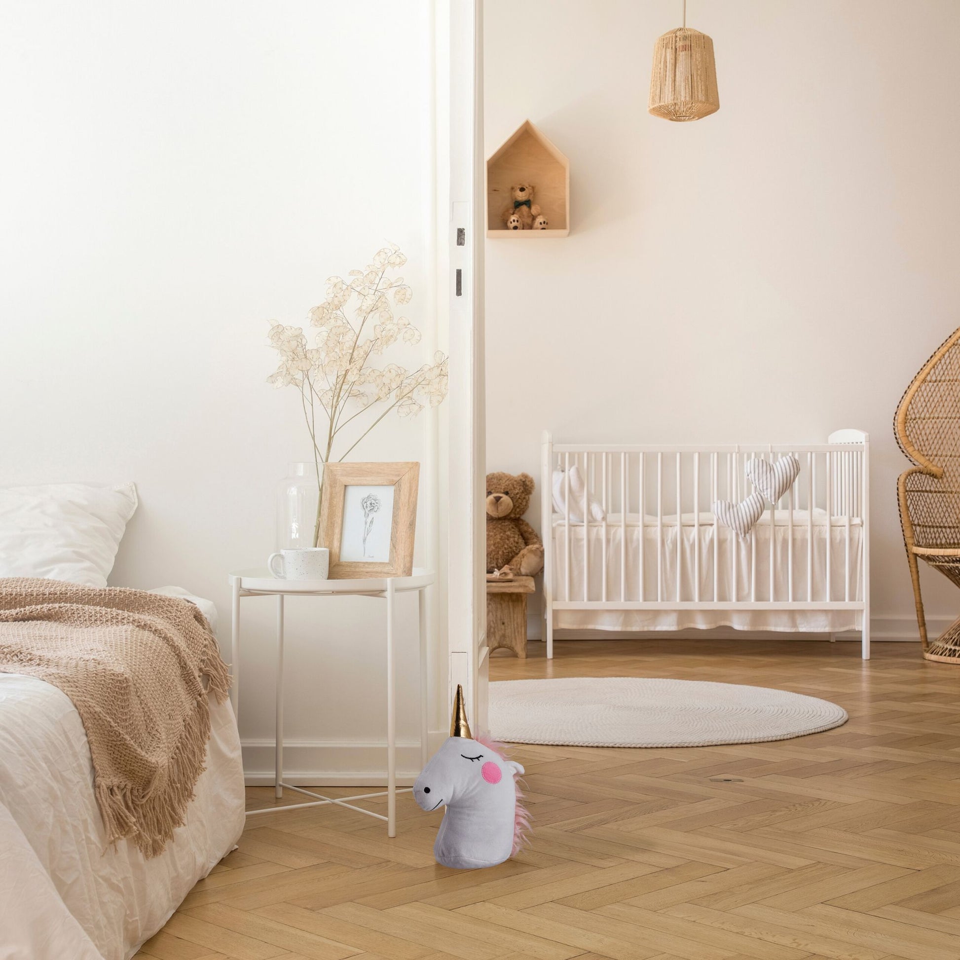 Türstopper Einhorn Weiss-Gold-Rosa von Relaxdays