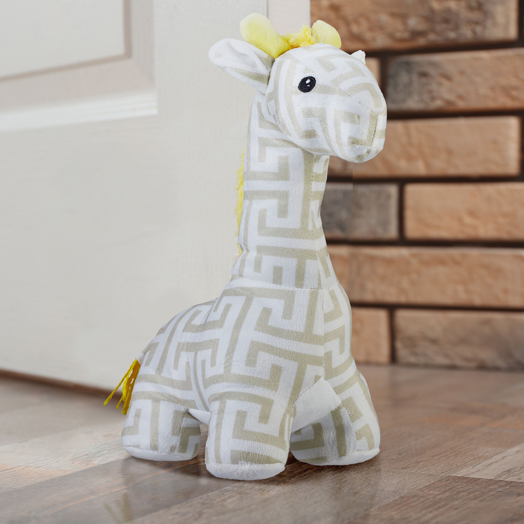 Türstopper Giraffe Beige-Weiss-Gelb von Relaxdays
