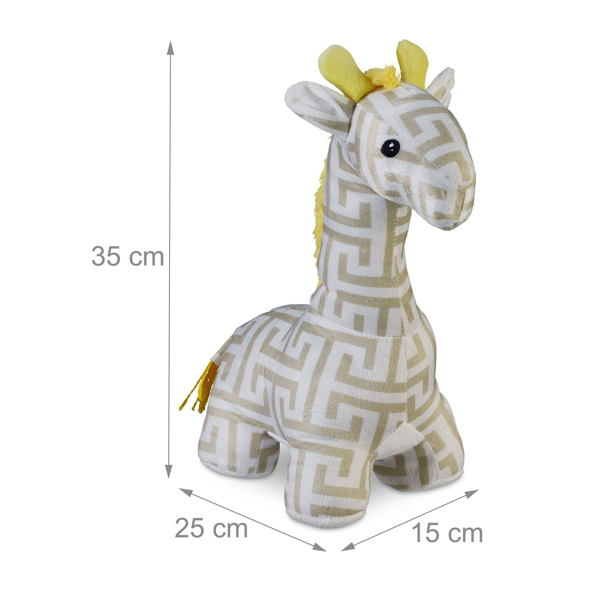 Türstopper Giraffe Beige-Weiss-Gelb von Relaxdays
