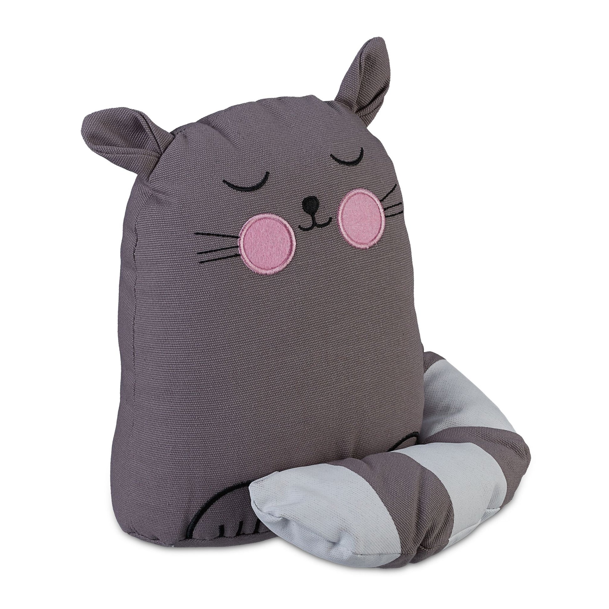 Türstopper Katze Weiss-Rosa-Grau von Relaxdays