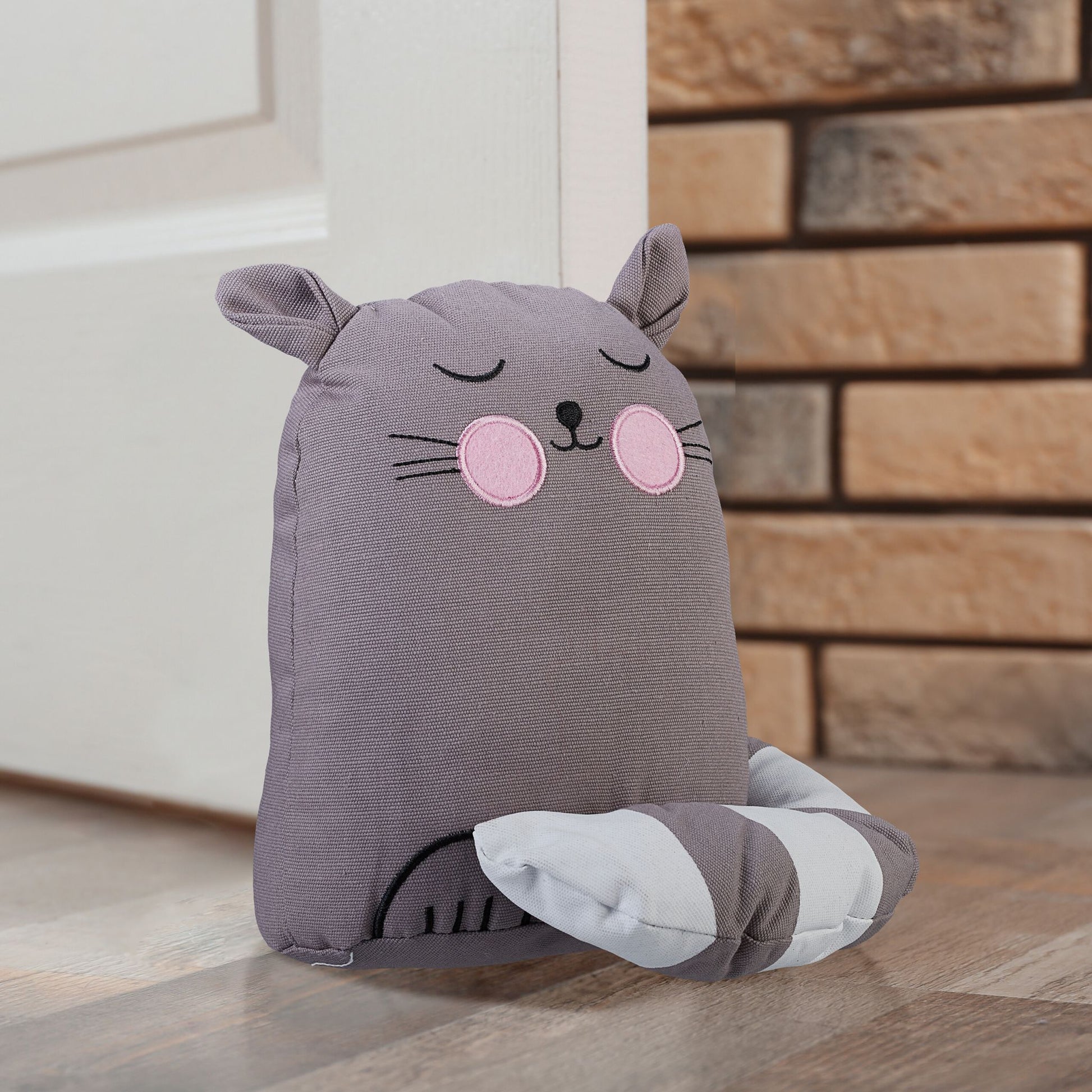 Türstopper Katze Weiss-Rosa-Grau von Relaxdays