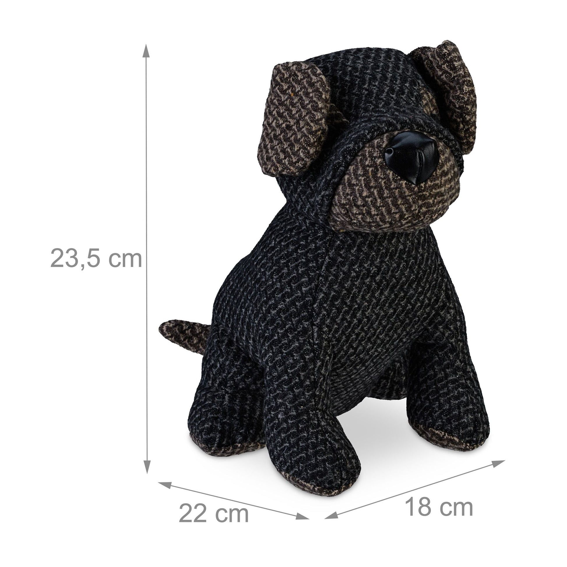 Türstopper Hund Braun-Grau von Relaxdays