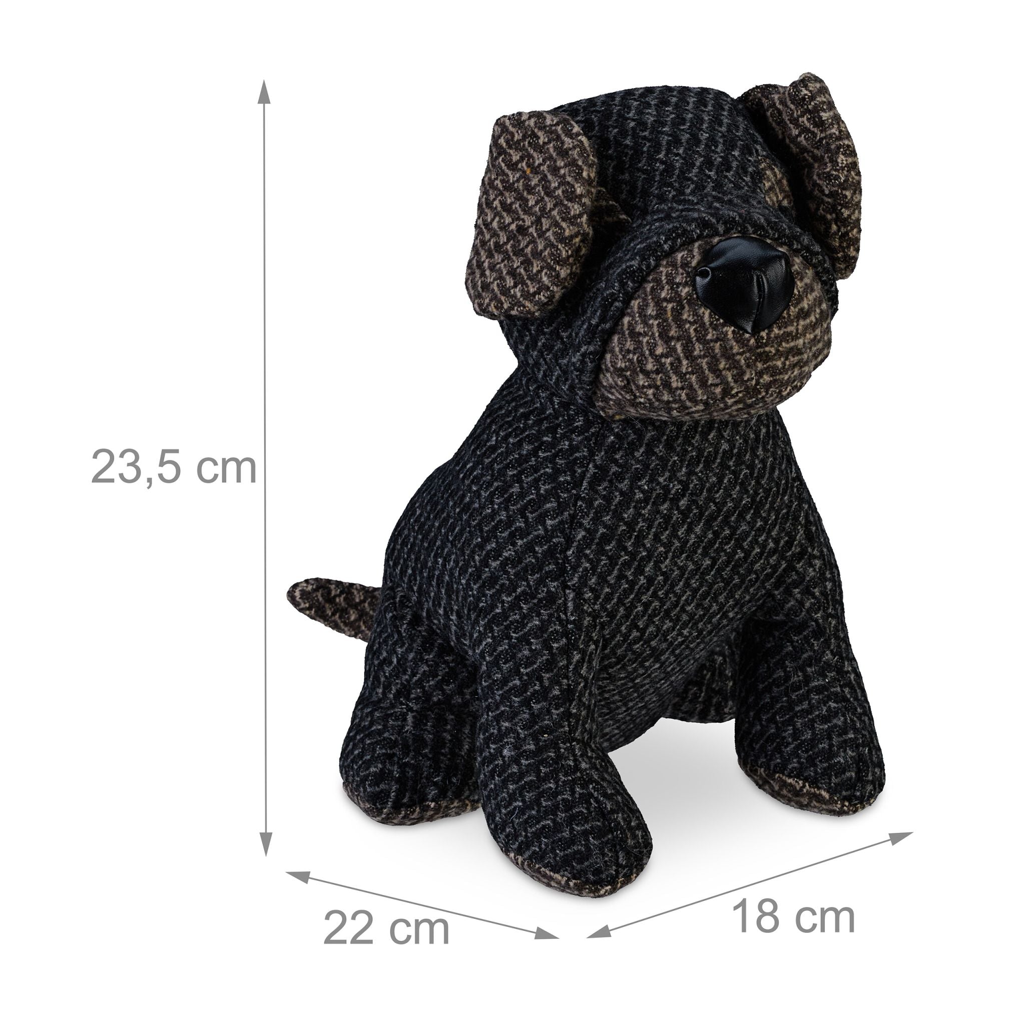 Türstopper Hund Braun-Grau von Relaxdays