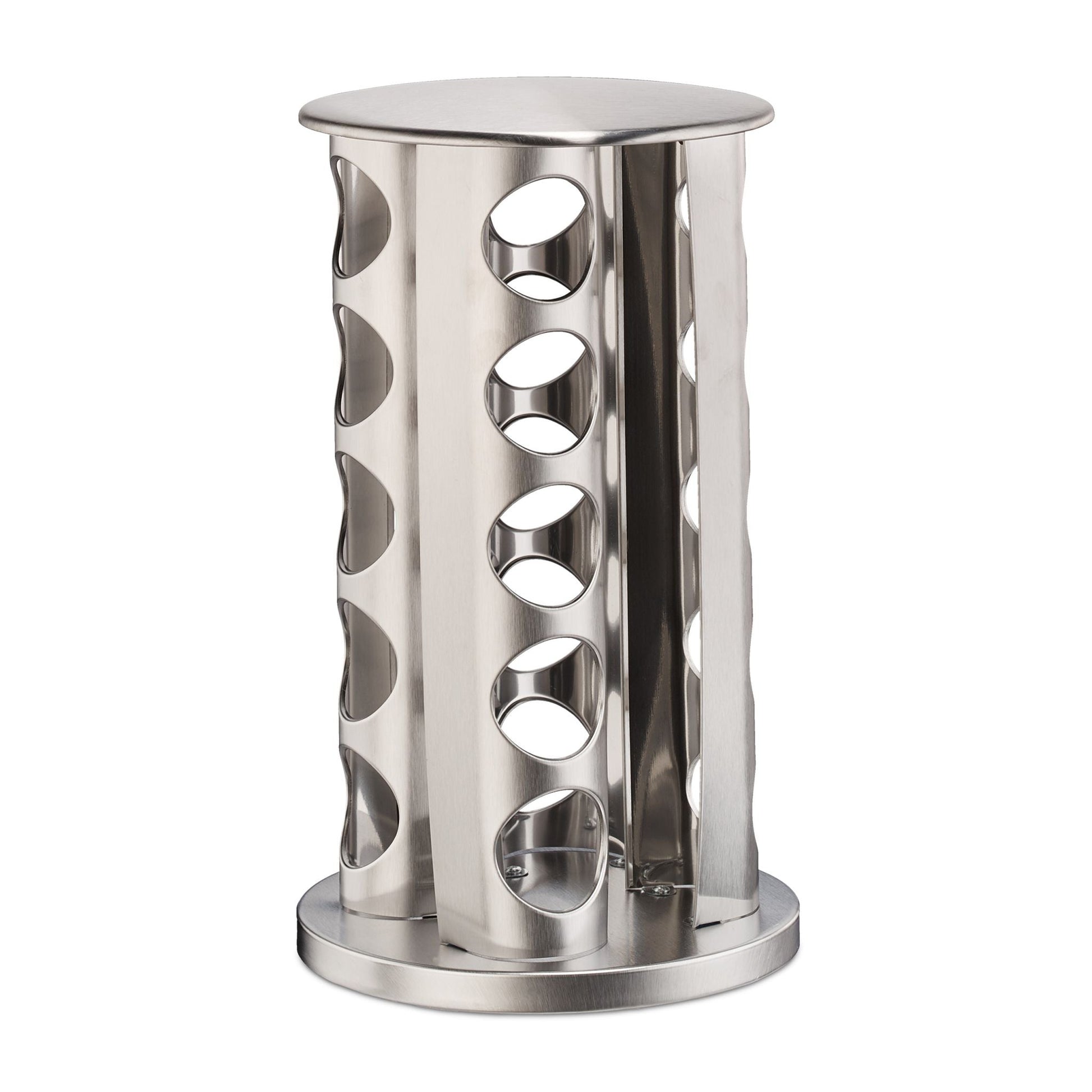 Drehbares Gewürzkarussell mit 20 Gläsern Silber-Transparent von Relaxdays