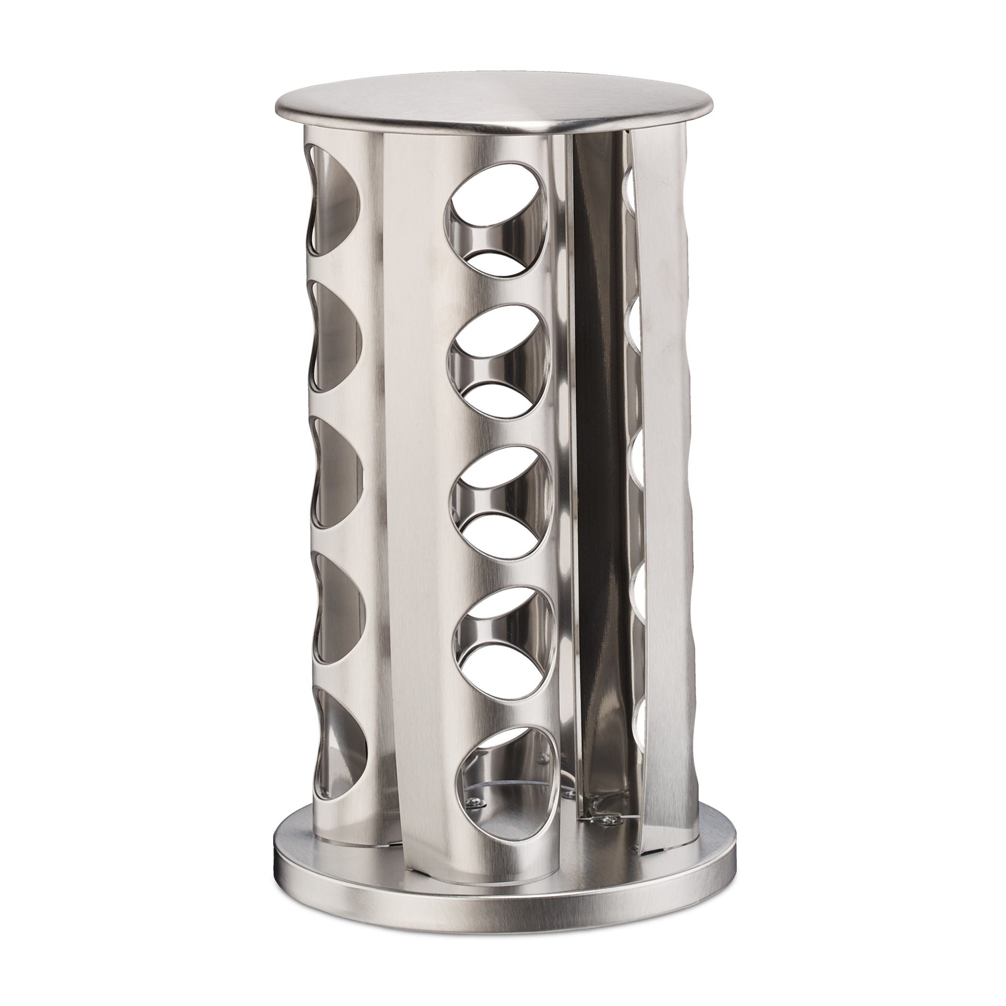 Drehbares Gewürzkarussell mit 20 Gläsern Silber-Transparent von Relaxdays