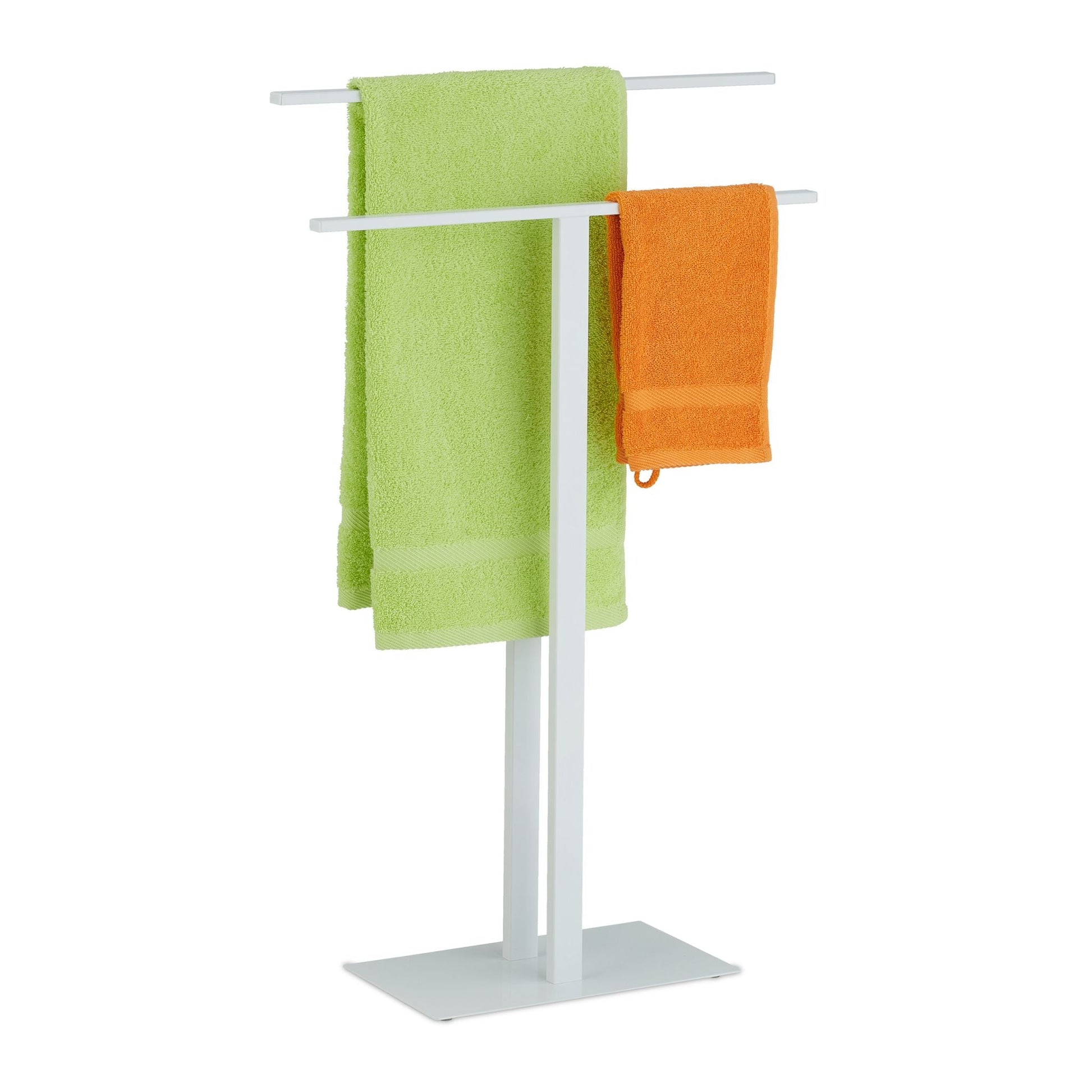 Handtuchständer T-Design Weiss von Relaxdays