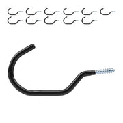 Fahrradhaken 12er-Set Schwarz-Silber von Relaxdays