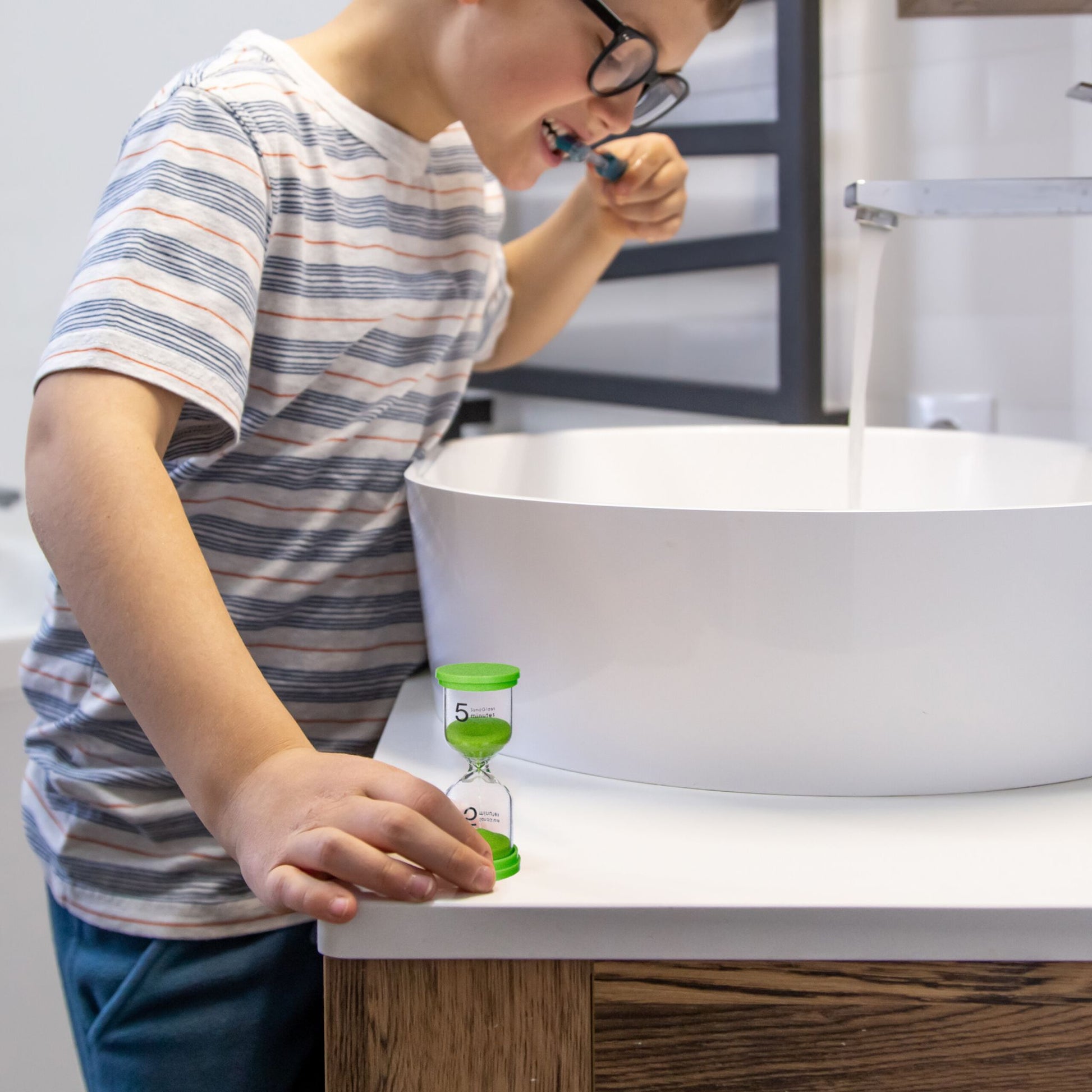 Sanduhren für Kinder 6er-Set Gelb-Grün-Orange von Relaxdays