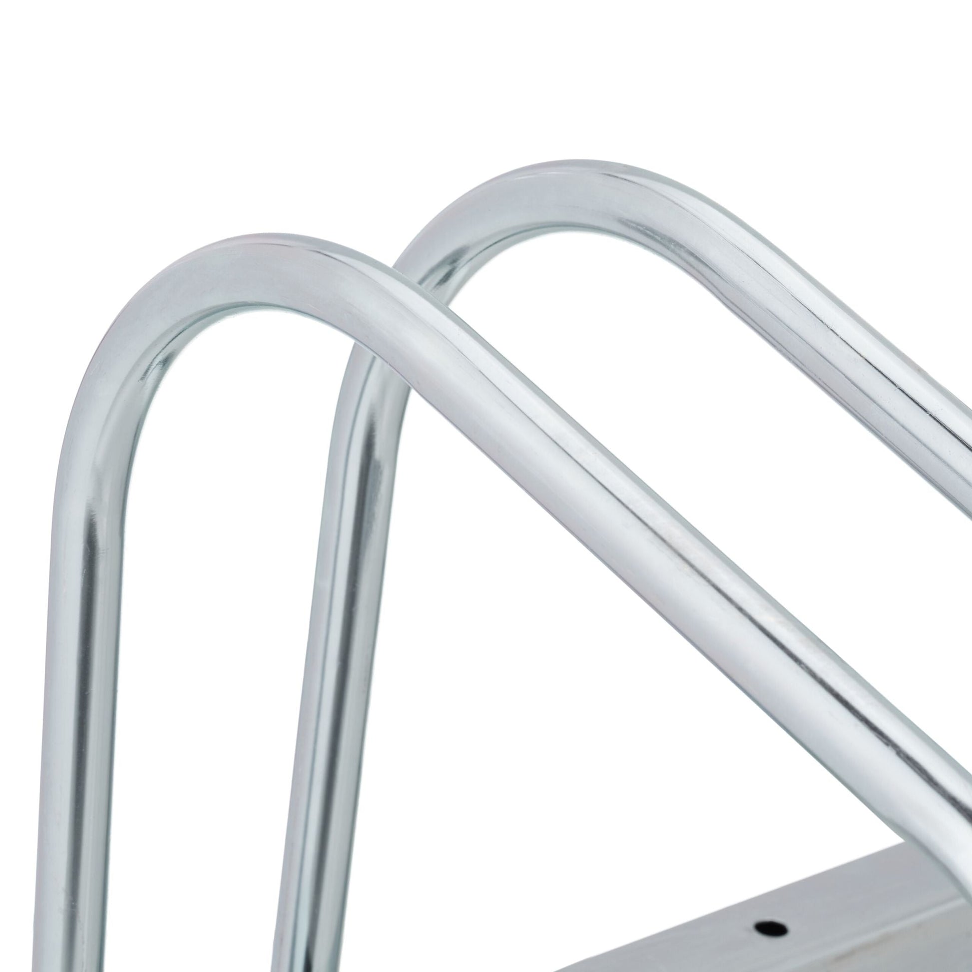 Fahrradständer für 2 Fahrräder Silber von Relaxdays