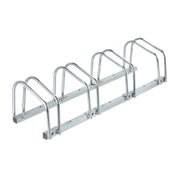 Fahrradständer für 4 Fahrräder Silber von Relaxdays