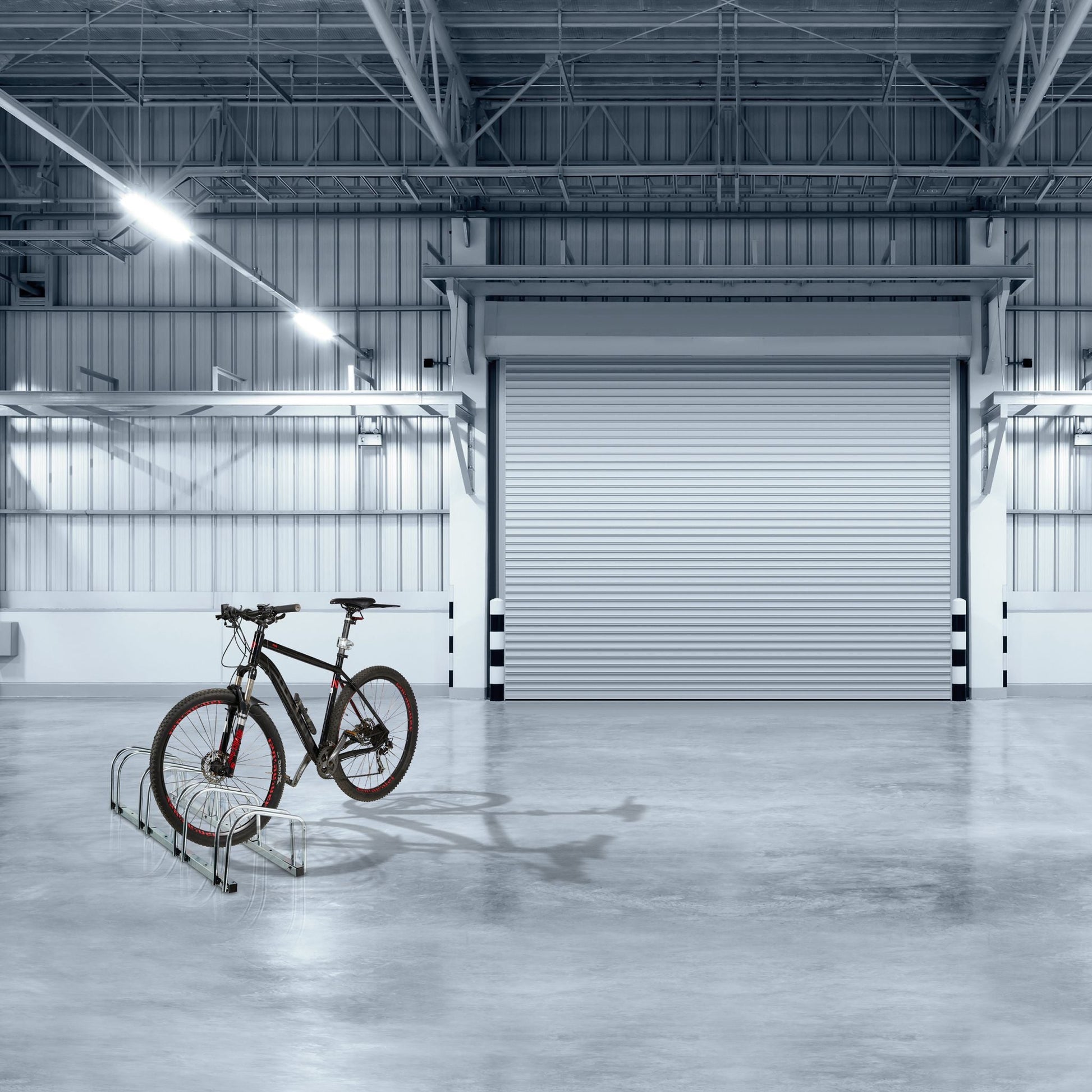 Fahrradständer für 4 Fahrräder Silber von Relaxdays