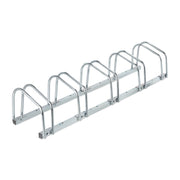 Fahrradständer für 5 Fahrräder Silber von Relaxdays