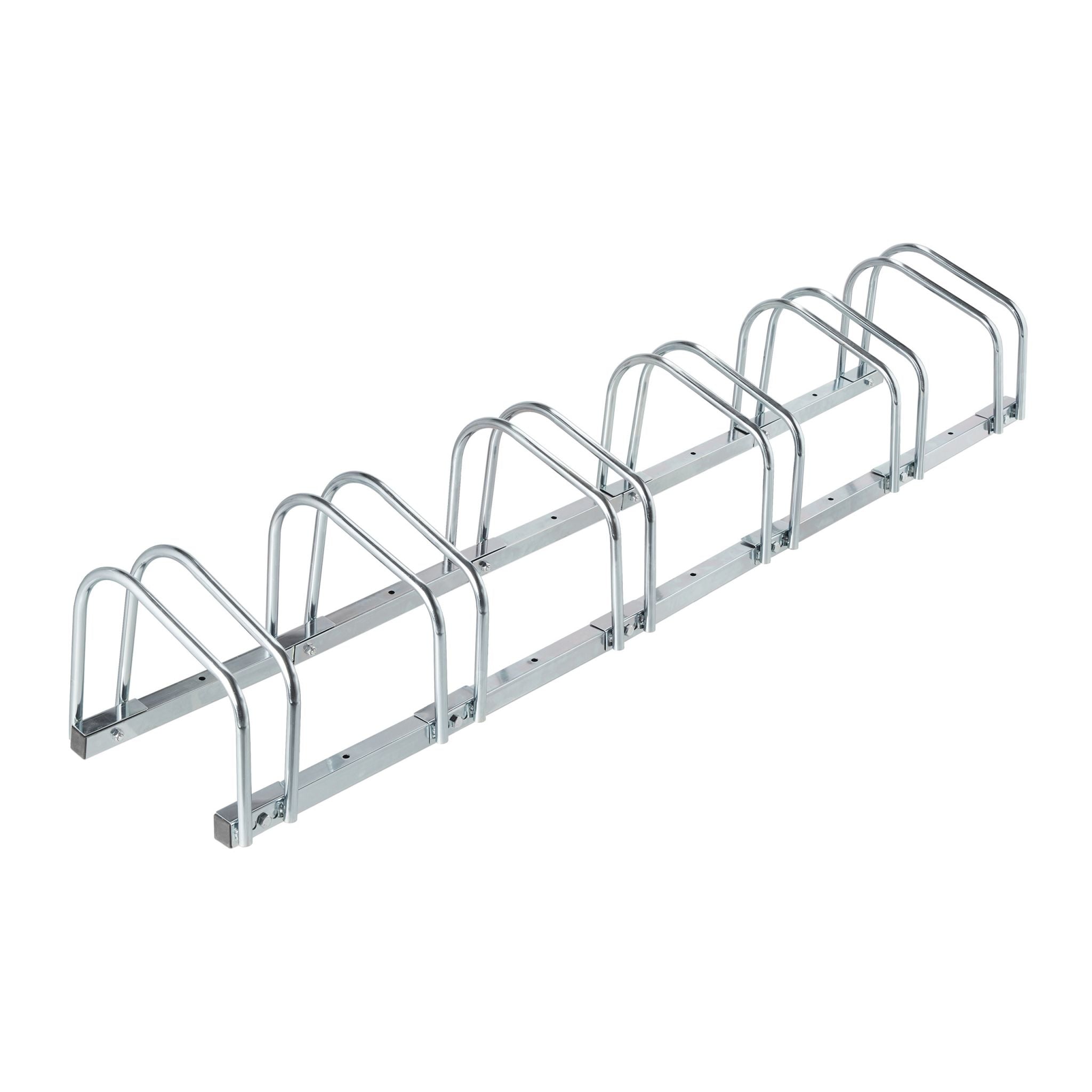 Fahrradständer für 6 Fahrräder Silber von Relaxdays