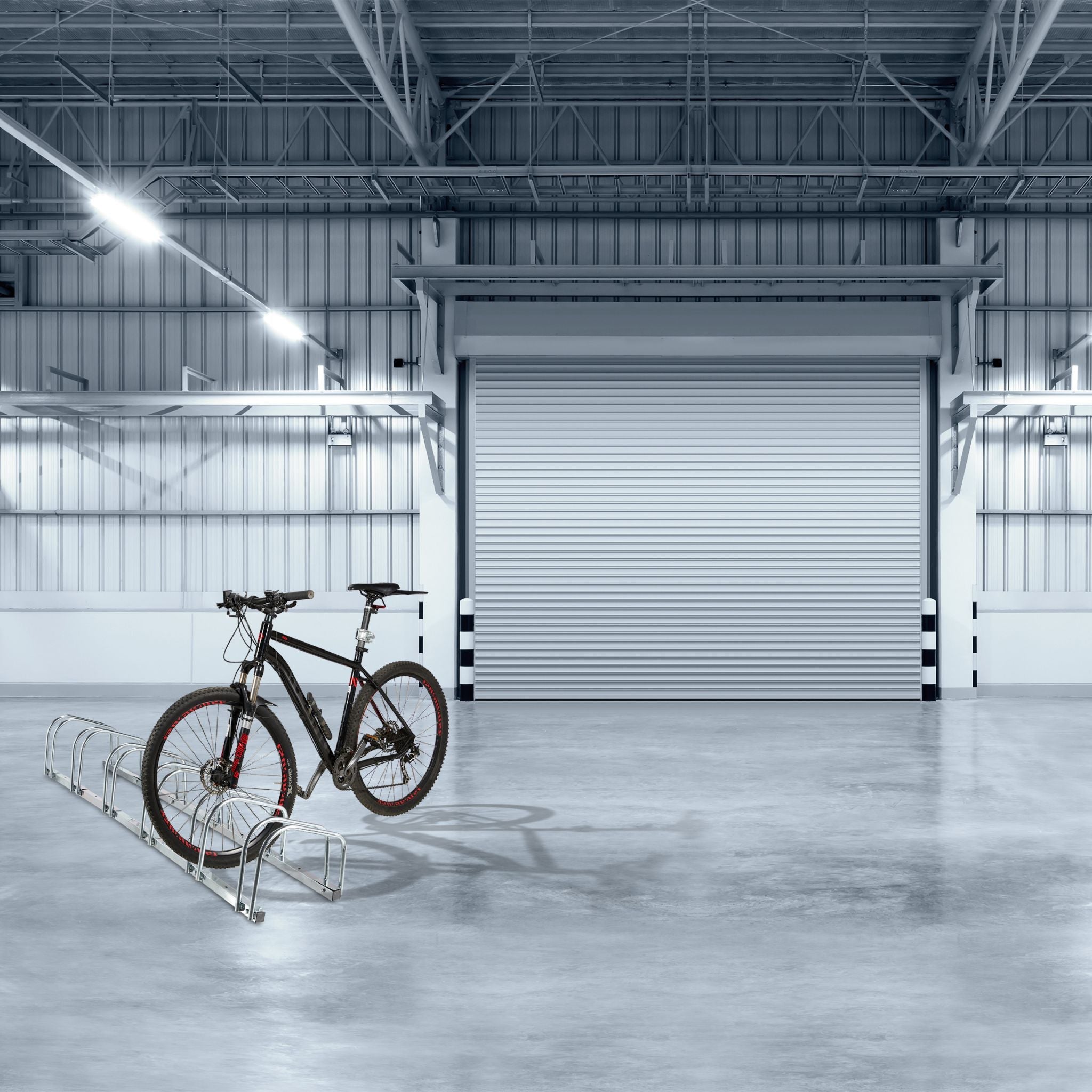Fahrradständer für 6 Fahrräder Silber von Relaxdays
